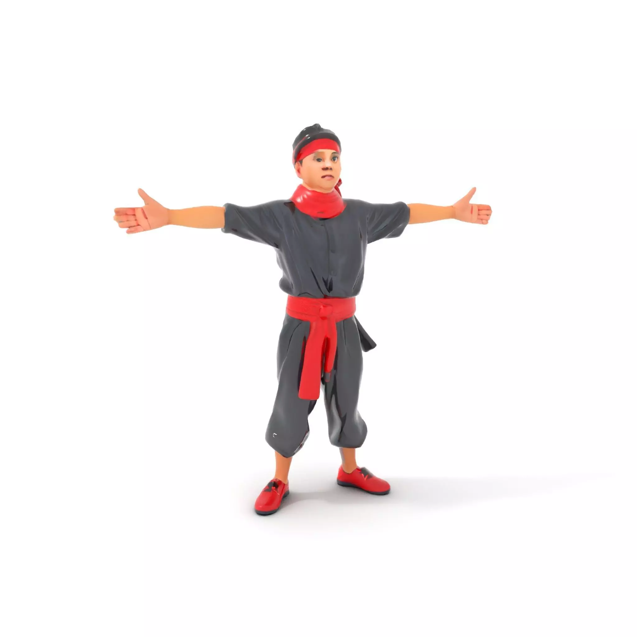 Martial Artist Character Model Pack with Dynamic Outfit Low-poly 3D model_6