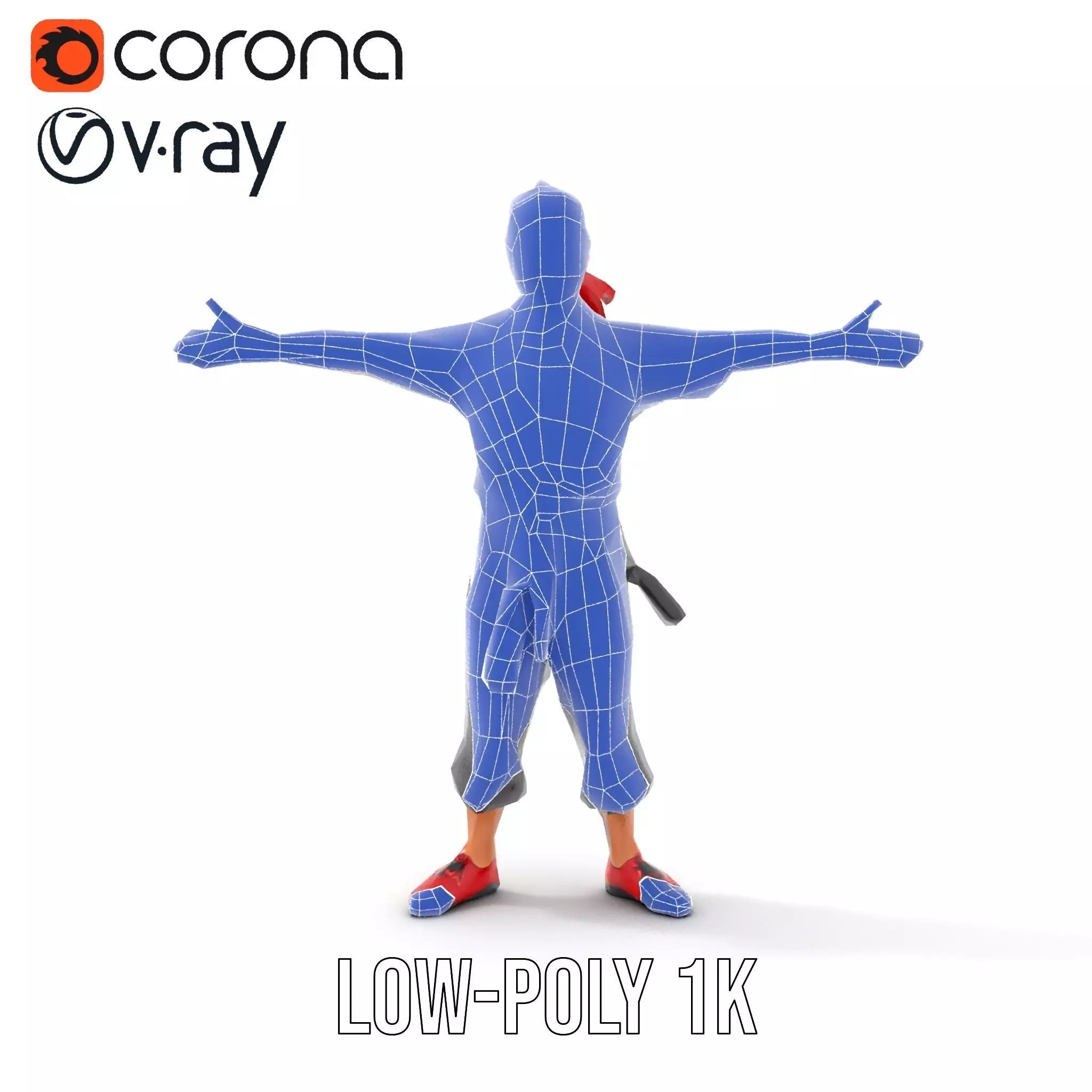 Martial Artist Character Model Pack with Dynamic Outfit Low-poly 3D model_31