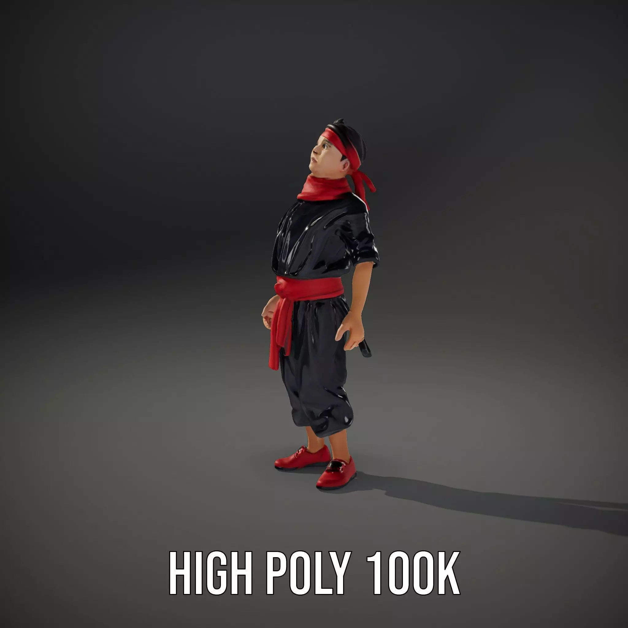 Martial Artist Character Model Pack with Dynamic Outfit Low-poly 3D model_21