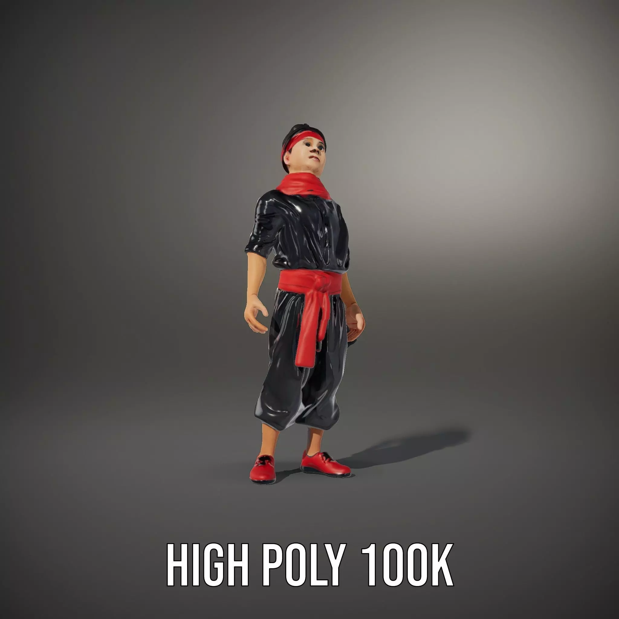 Martial Artist Character Model Pack with Dynamic Outfit Low-poly 3D model_18