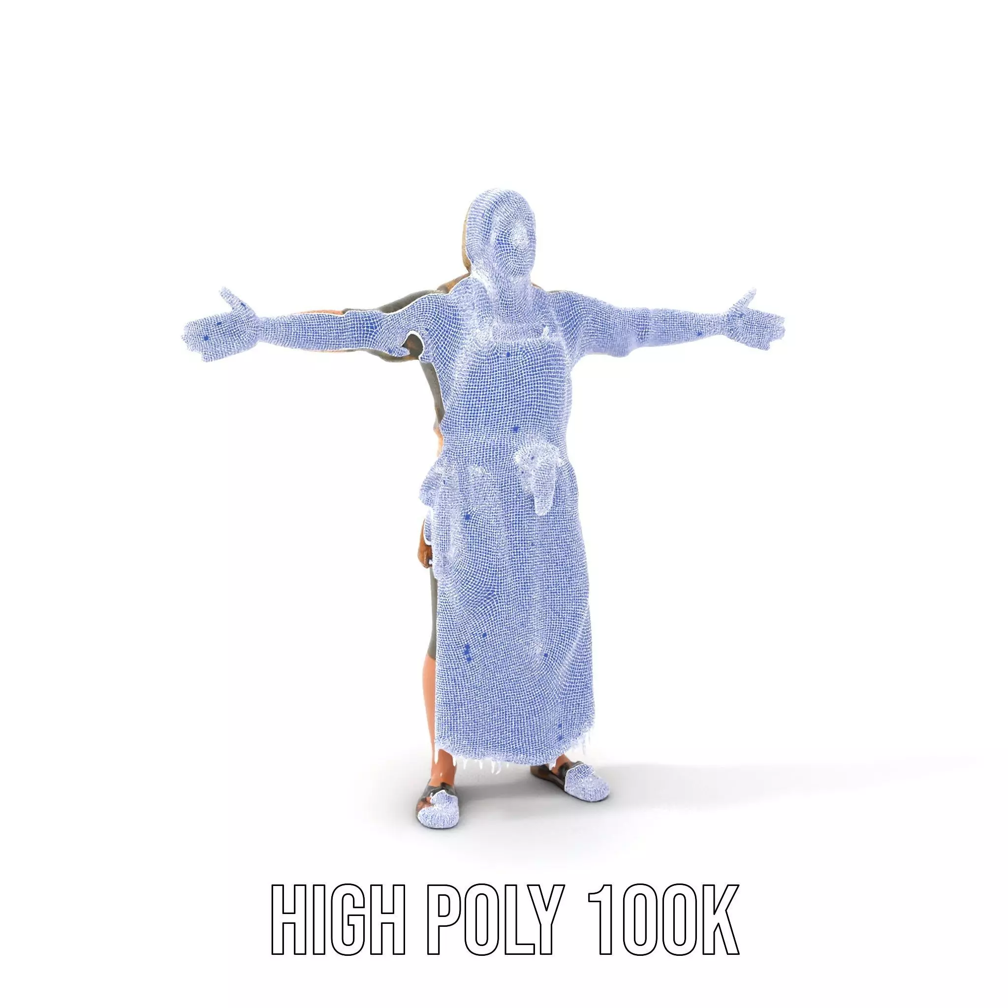 Artisan with Apron Model Pack  Character Low-poly 3D model_5