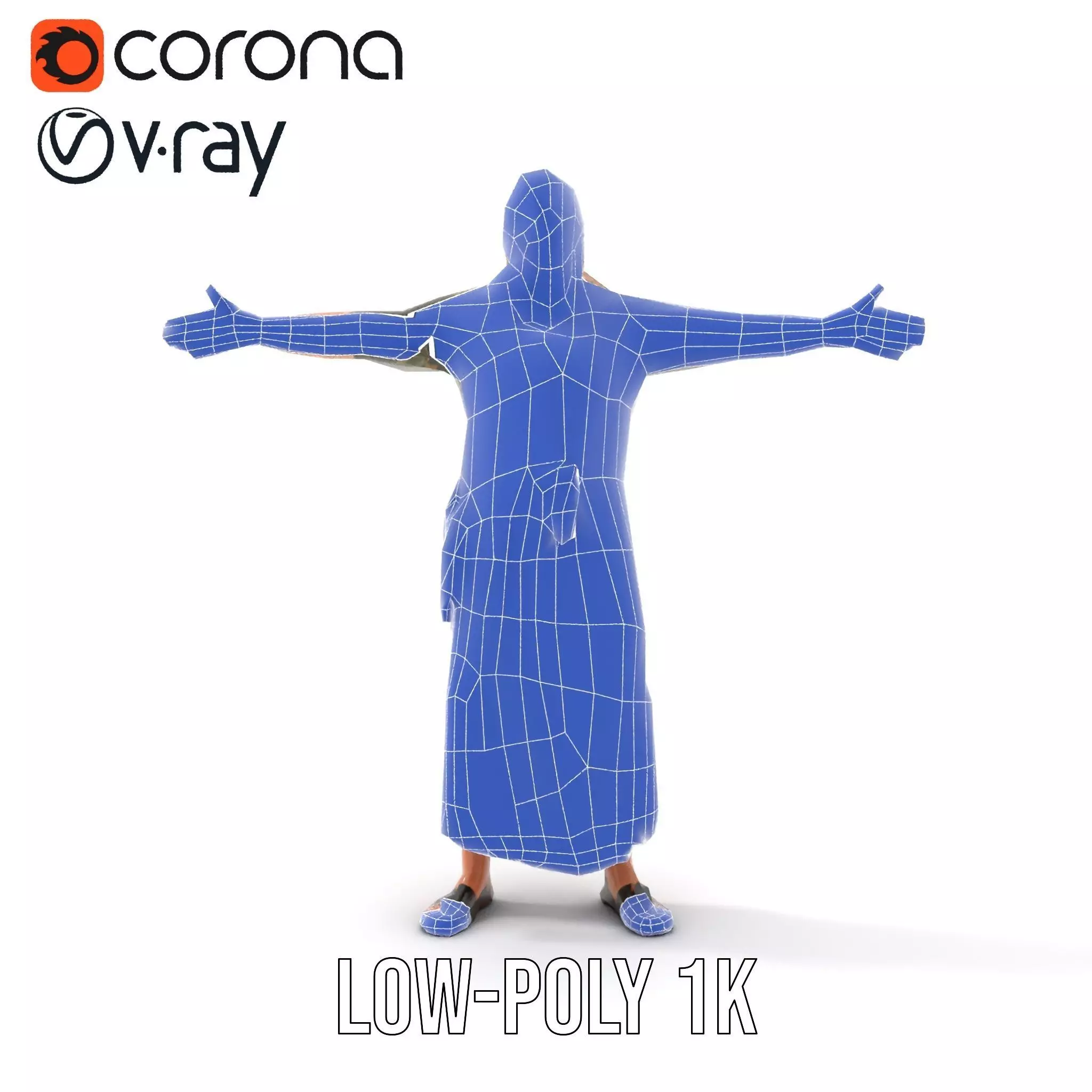 Artisan with Apron Model Pack  Character Low-poly 3D model_29
