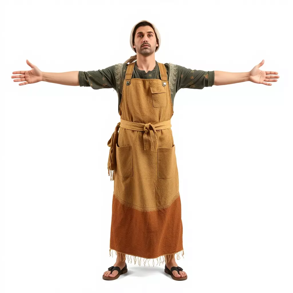 Artisan with Apron Model Pack  Character Low-poly 3D model_3