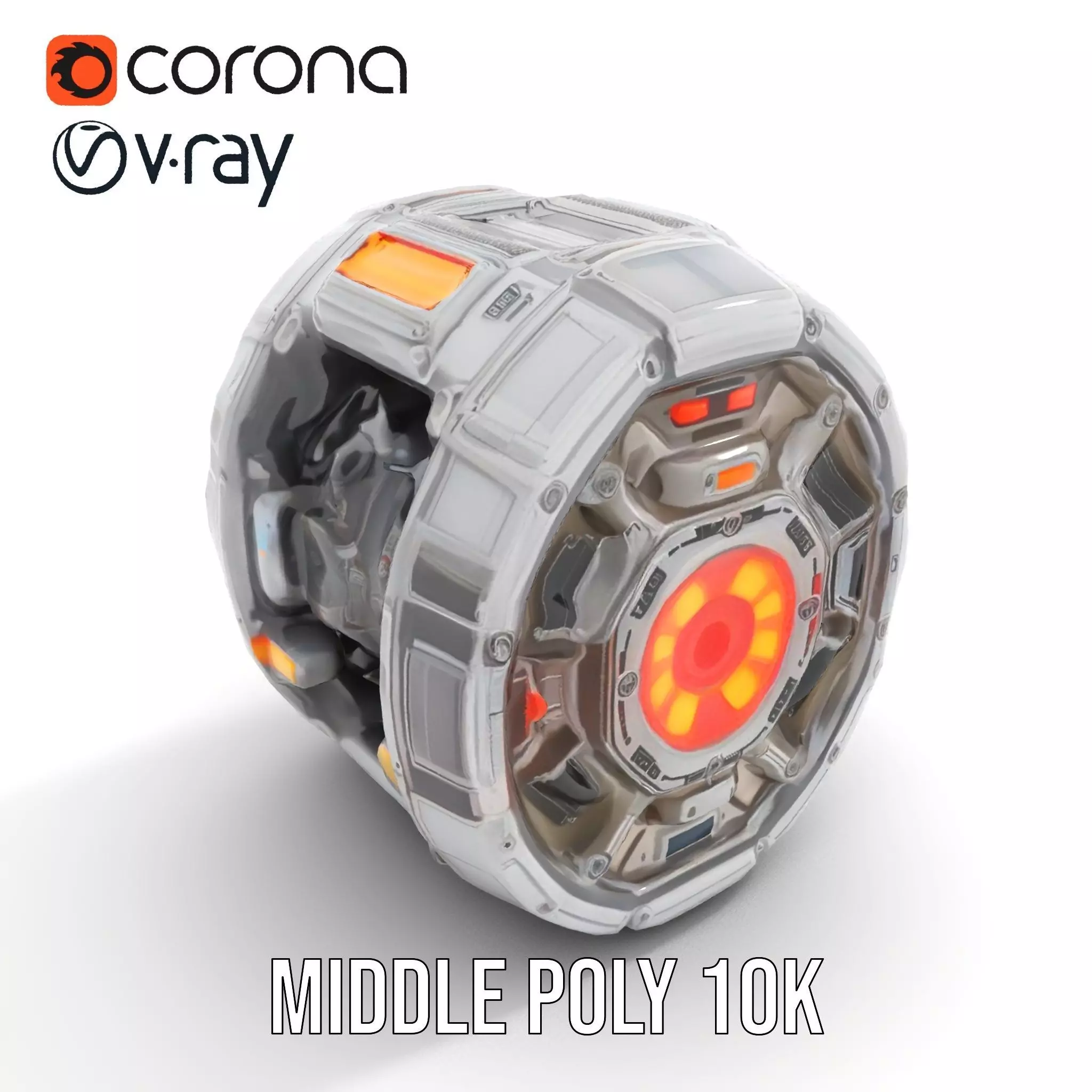 Futuristic Energy Core Model Pack Low-poly 3D model_6