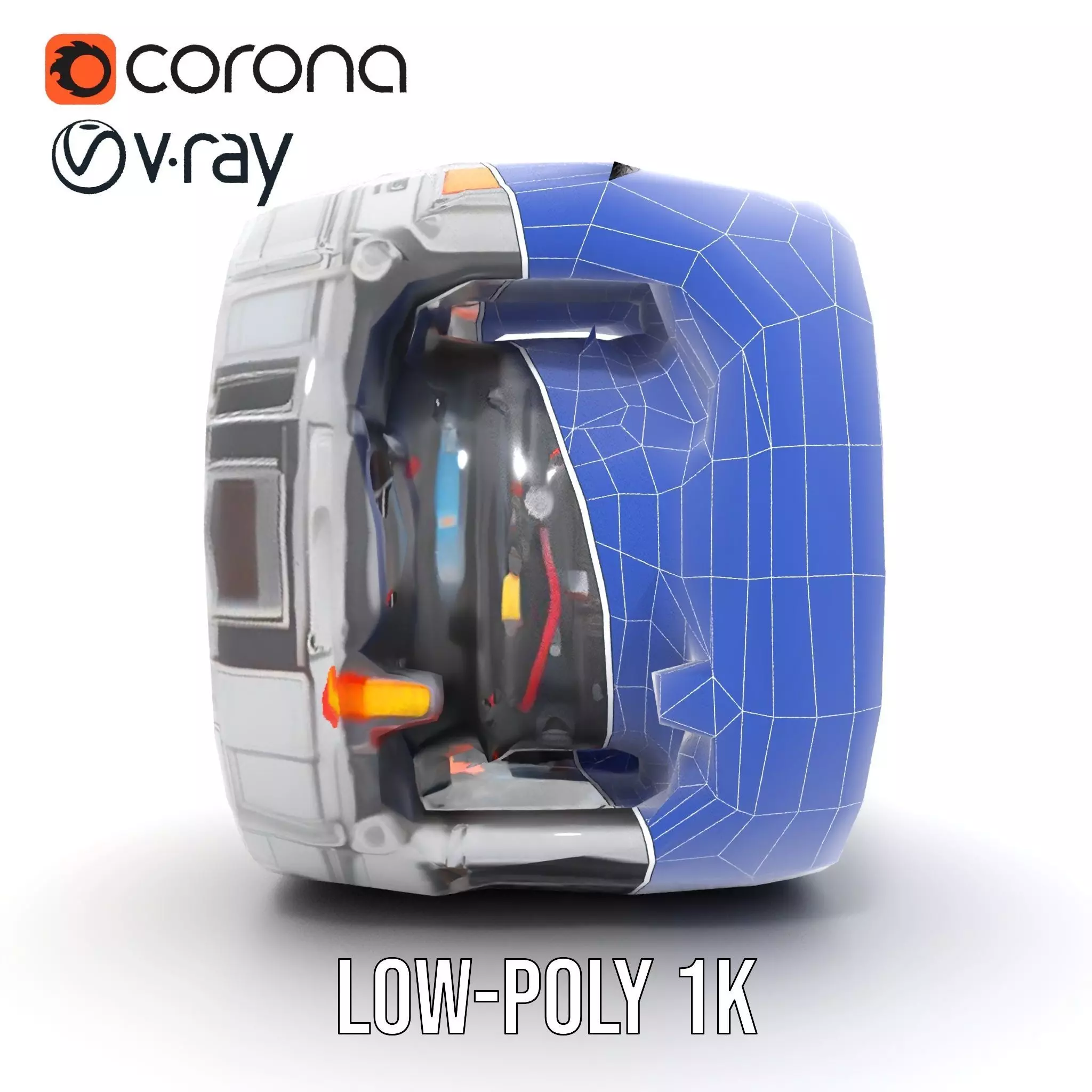 Futuristic Energy Core Model Pack Low-poly 3D model_28