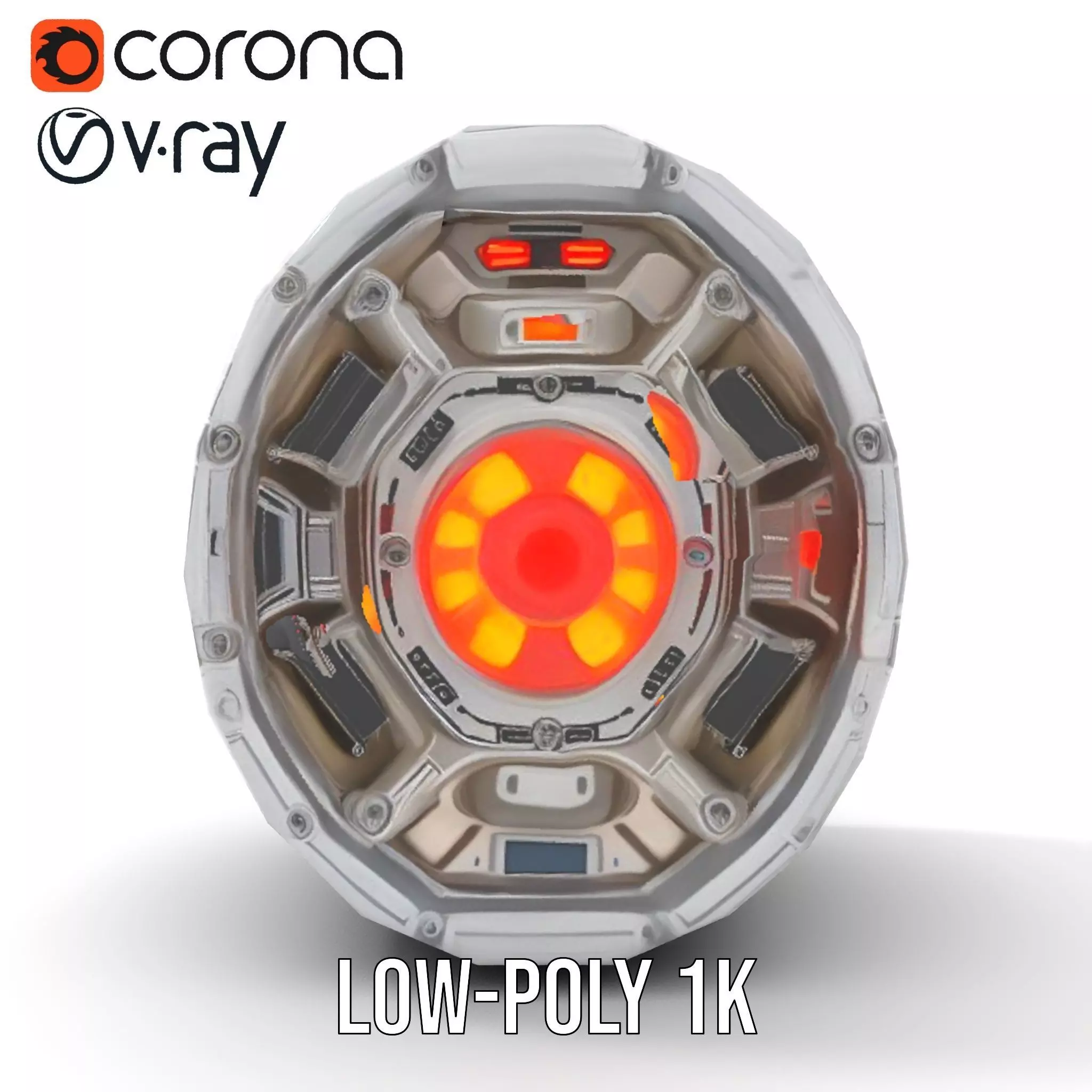 Futuristic Energy Core Model Pack Low-poly 3D model_20