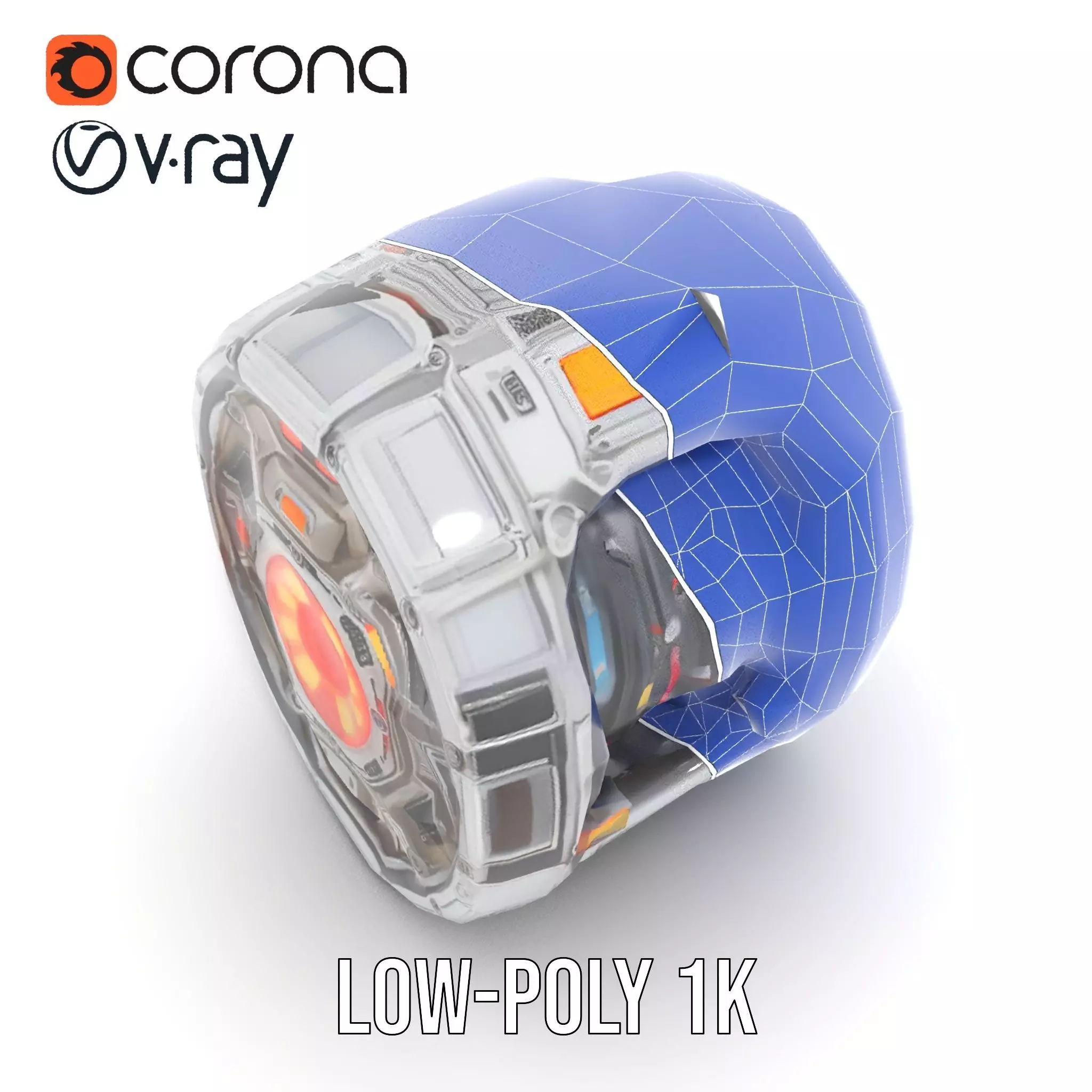 Futuristic Energy Core Model Pack Low-poly 3D model_23