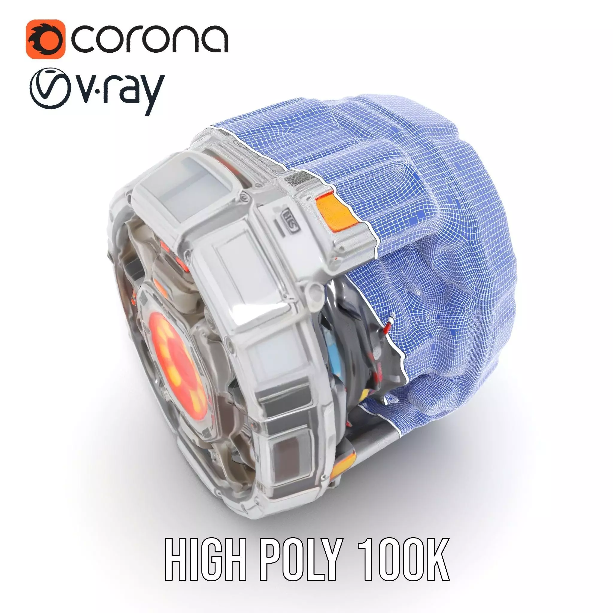 Futuristic Energy Core Model Pack Low-poly 3D model_34