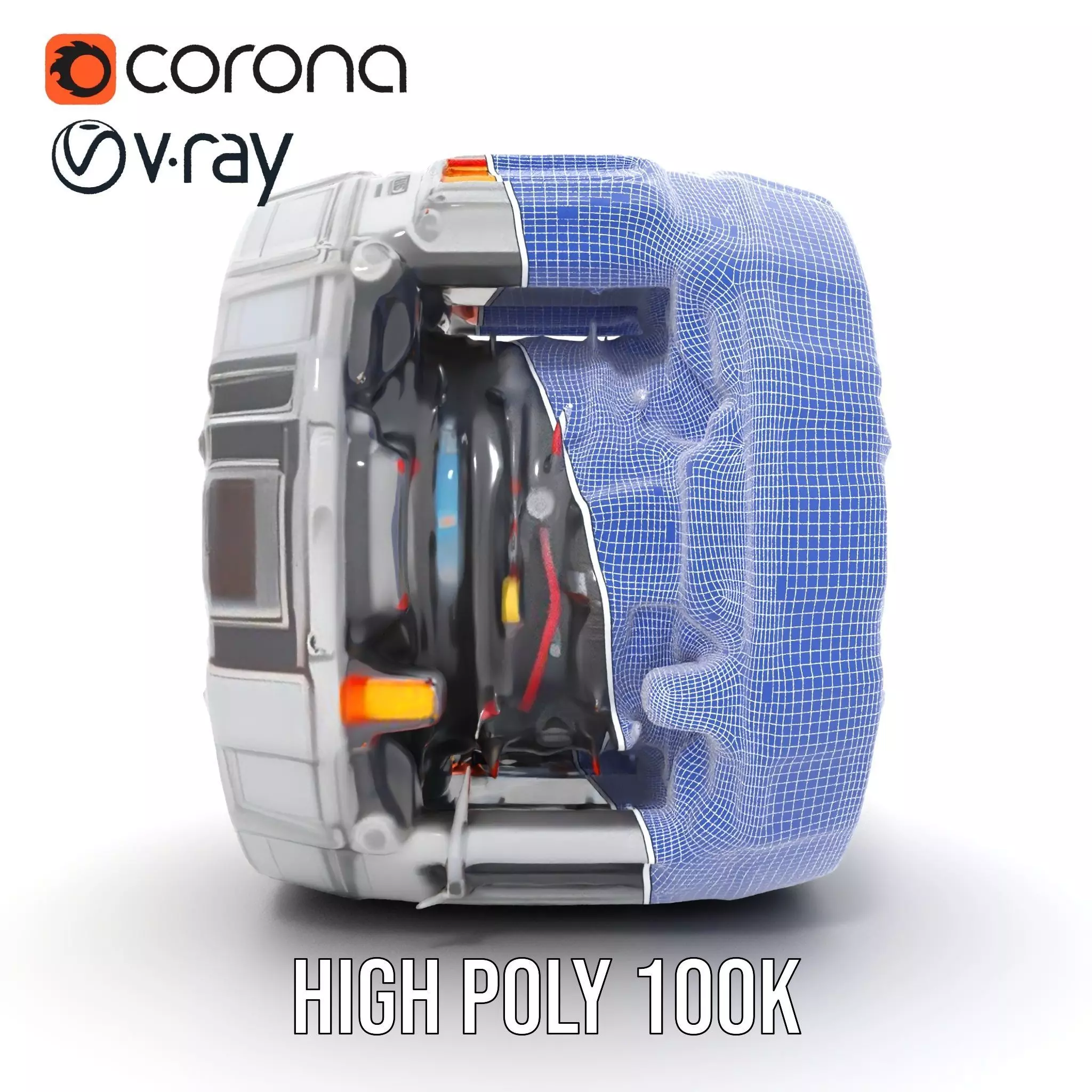 Futuristic Energy Core Model Pack Low-poly 3D model_35