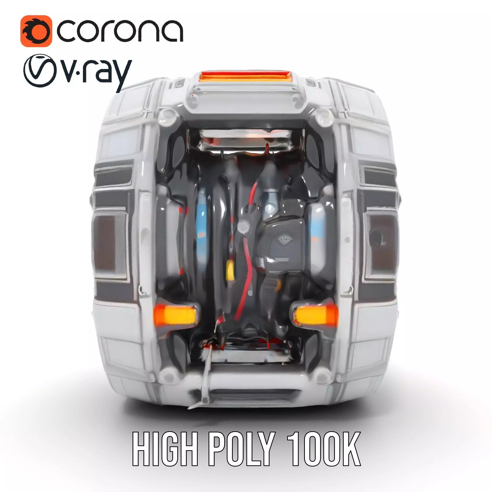 Futuristic Energy Core Model Pack Low-poly 3D model_29