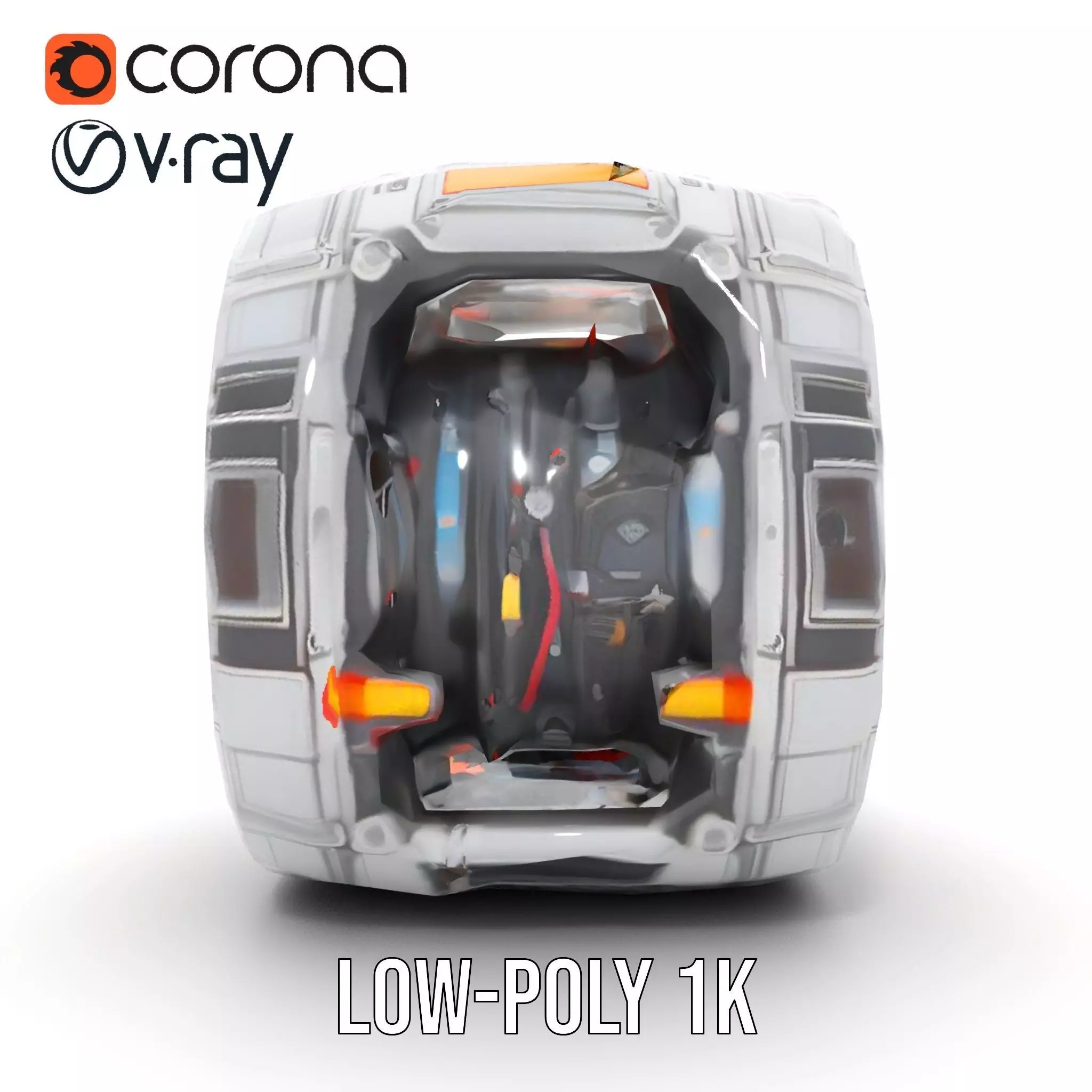 Futuristic Energy Core Model Pack Low-poly 3D model_17