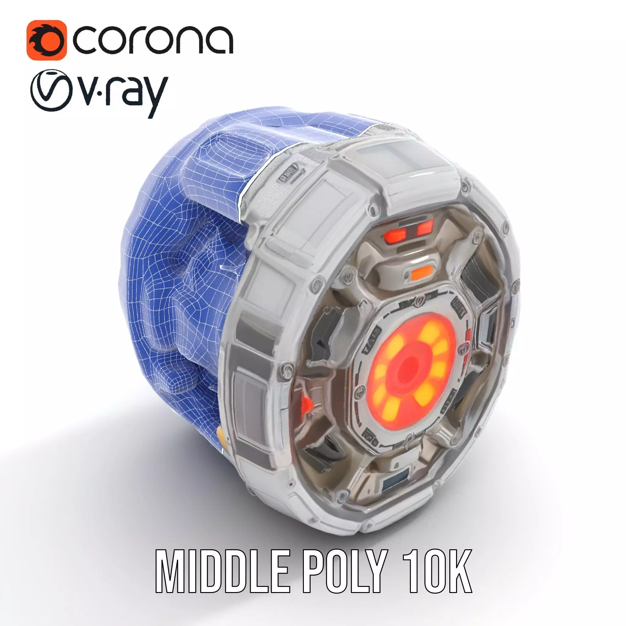 Futuristic Energy Core Model Pack Low-poly 3D model_16