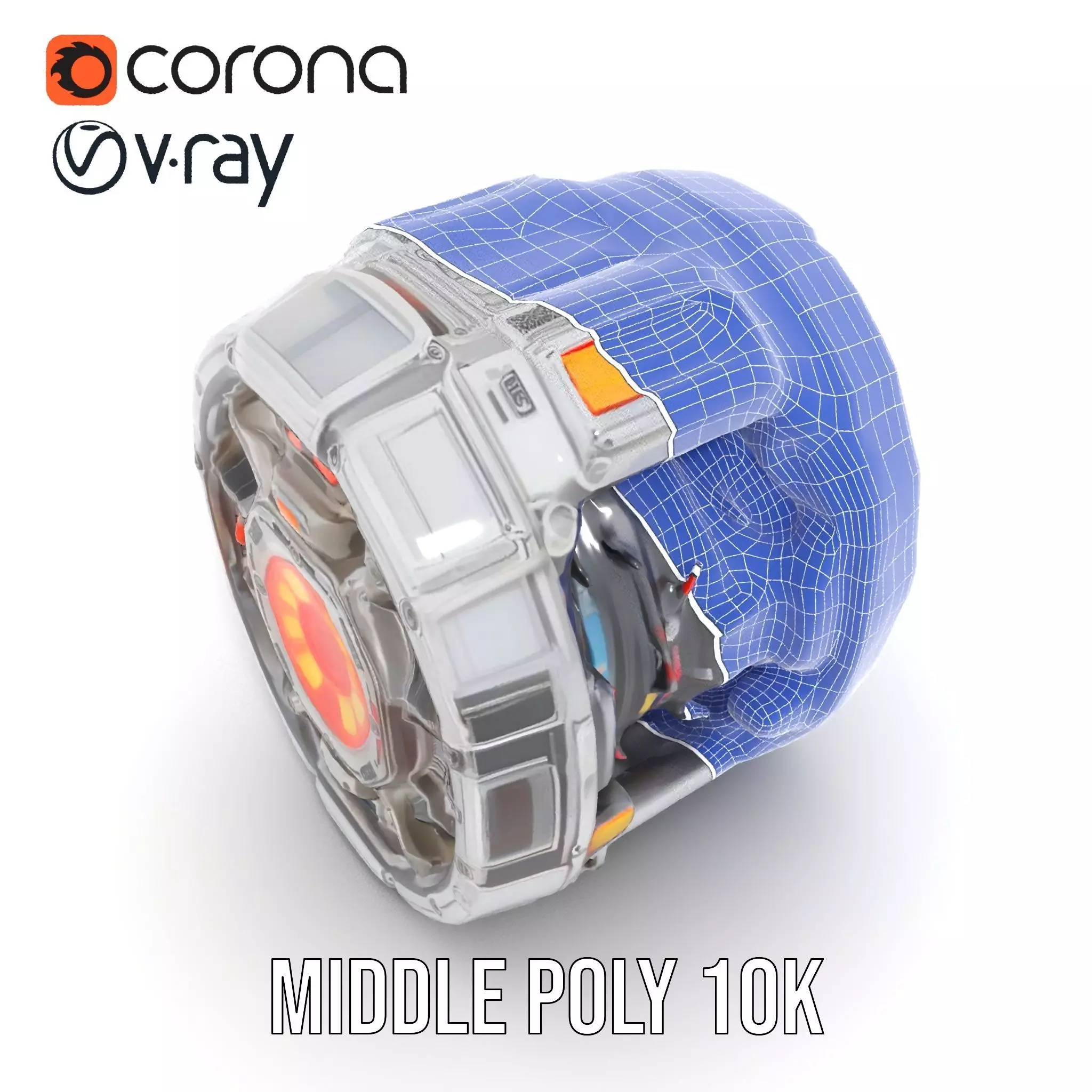 Futuristic Energy Core Model Pack Low-poly 3D model_30