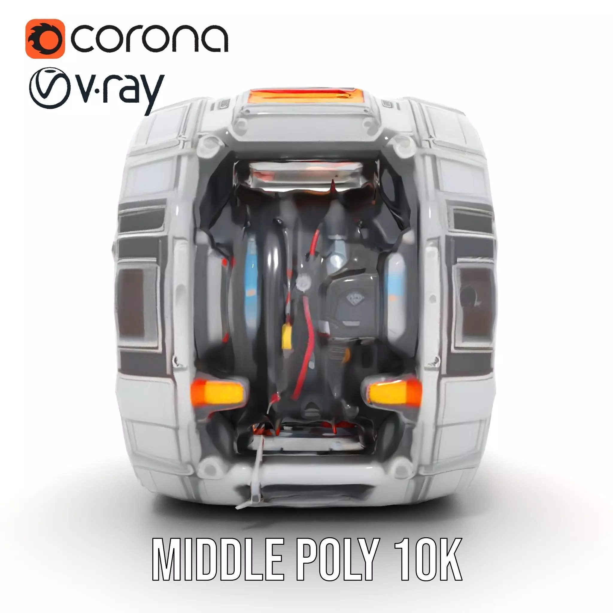 Futuristic Energy Core Model Pack Low-poly 3D model_22