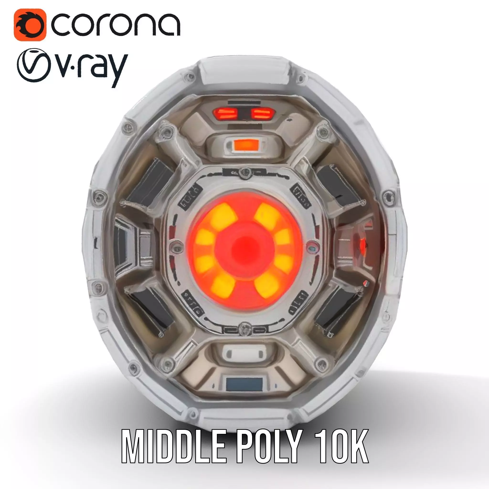 Futuristic Energy Core Model Pack Low-poly 3D model_14