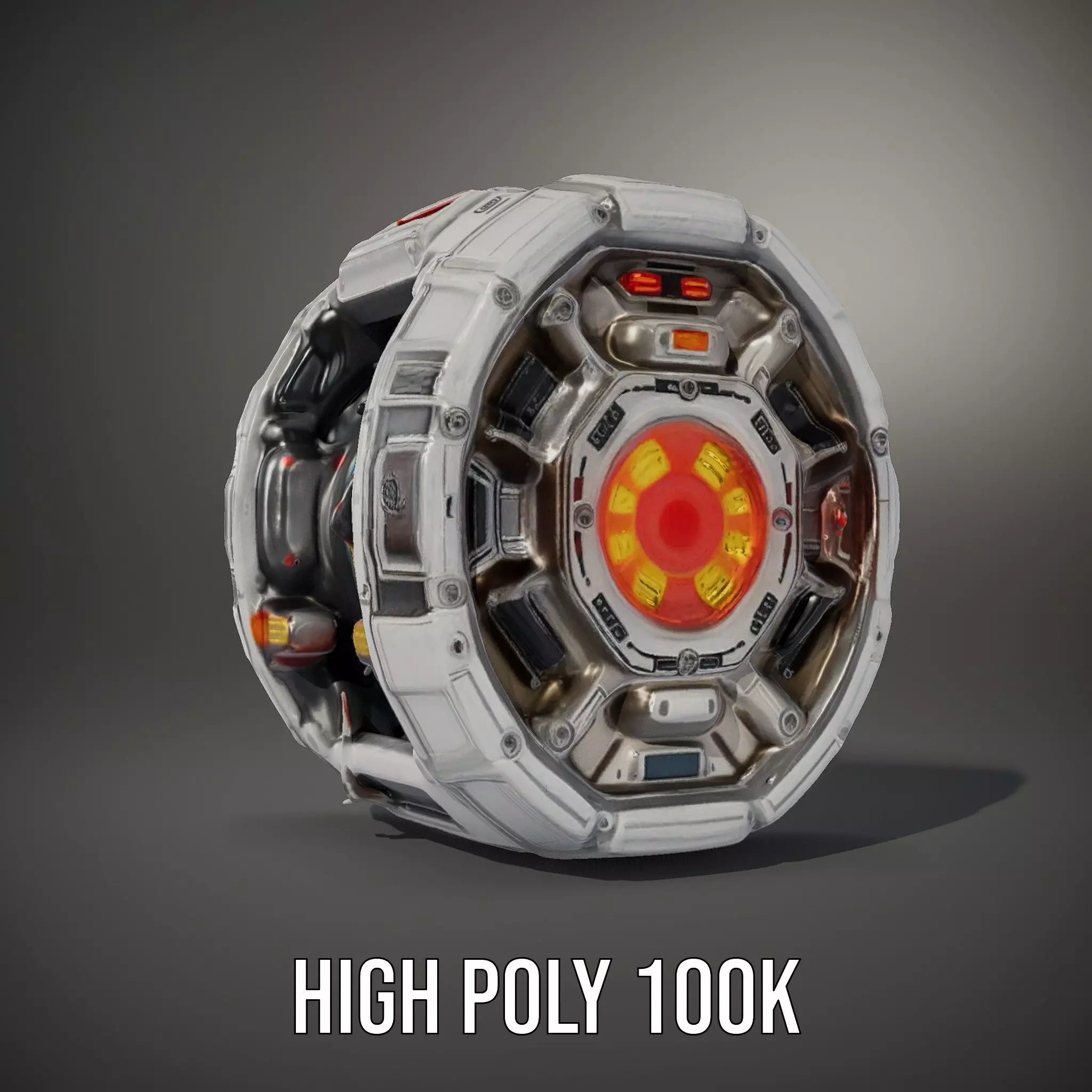 Futuristic Energy Core Model Pack Low-poly 3D model_26