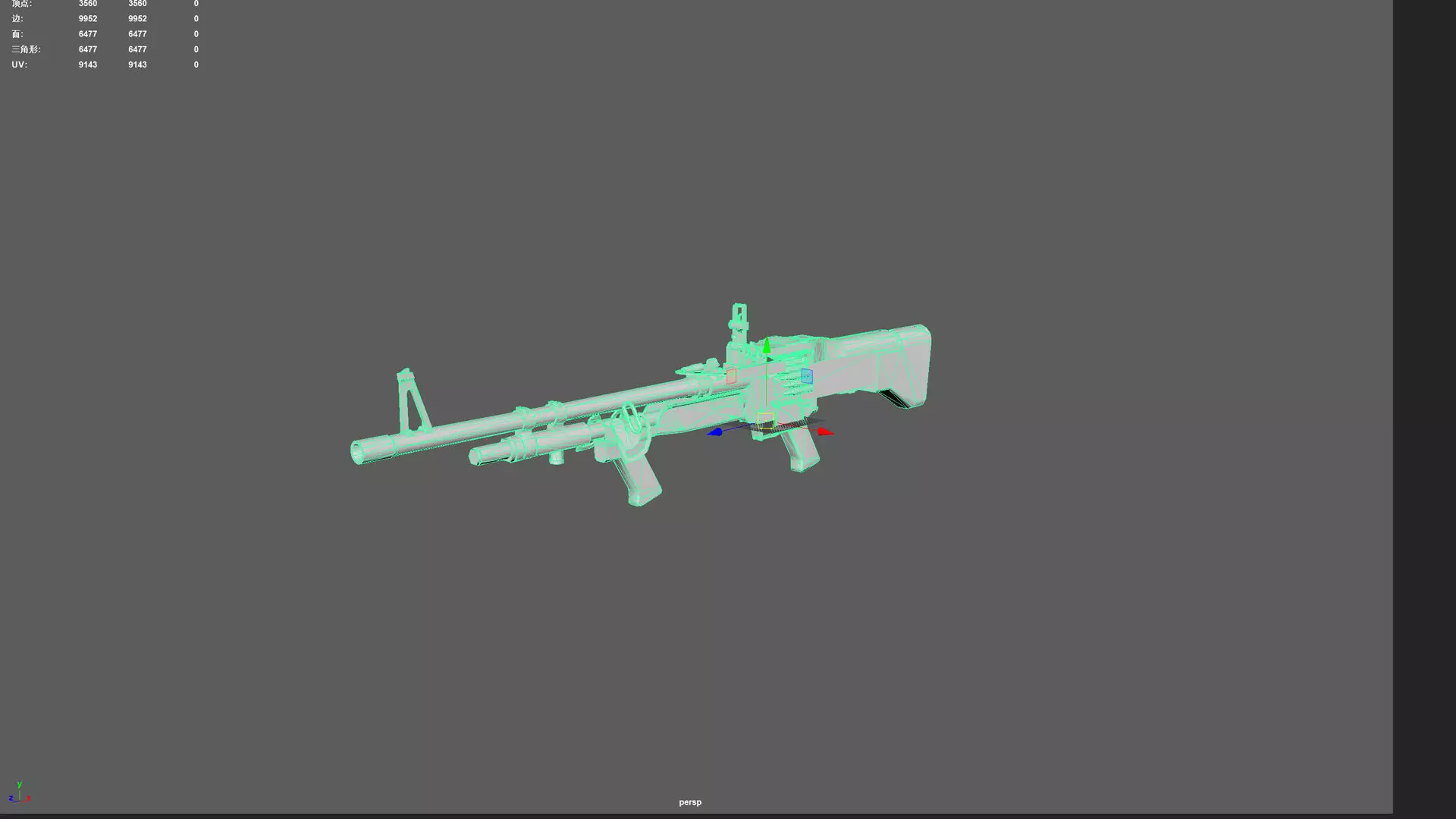 Pistol 3D Model 024 Low-poly 3D model_13