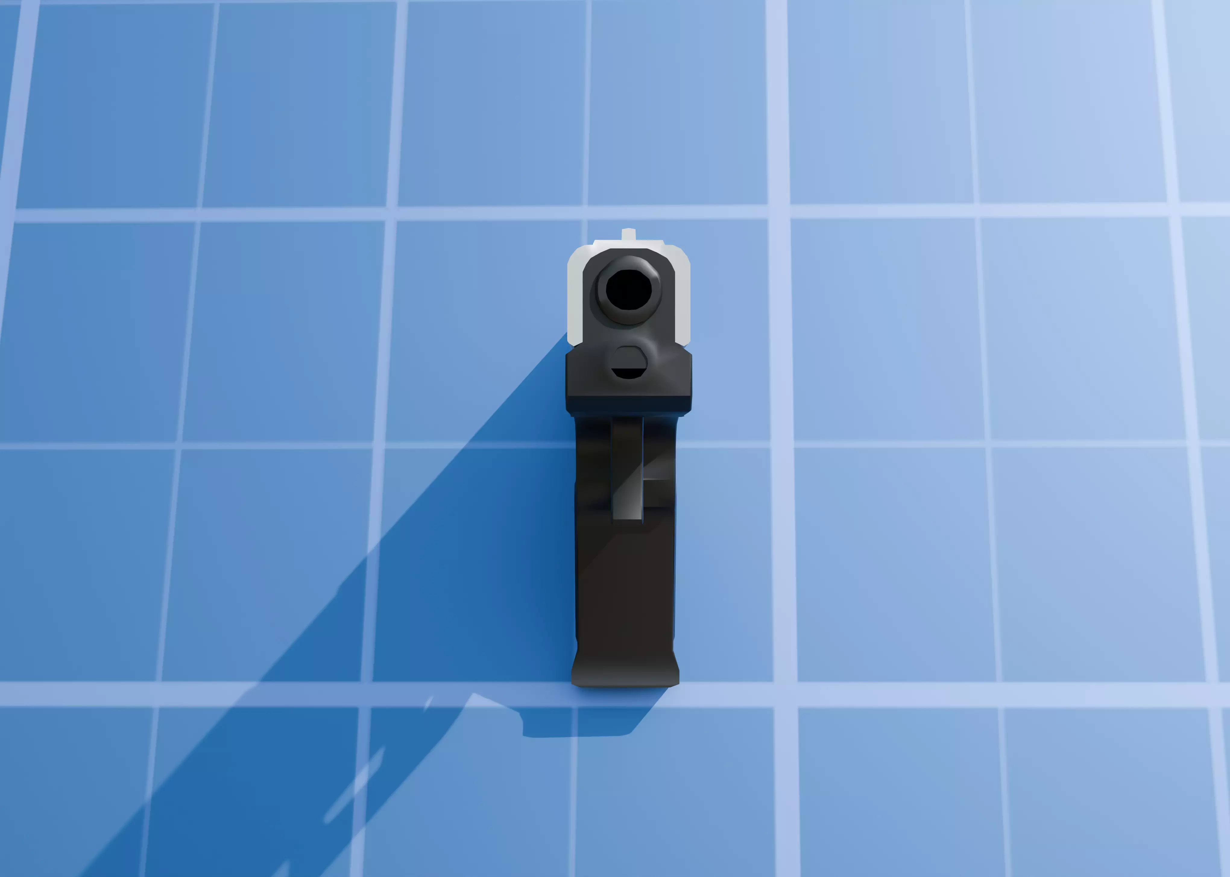 LOW POLY  gun Low-poly 3D model_7