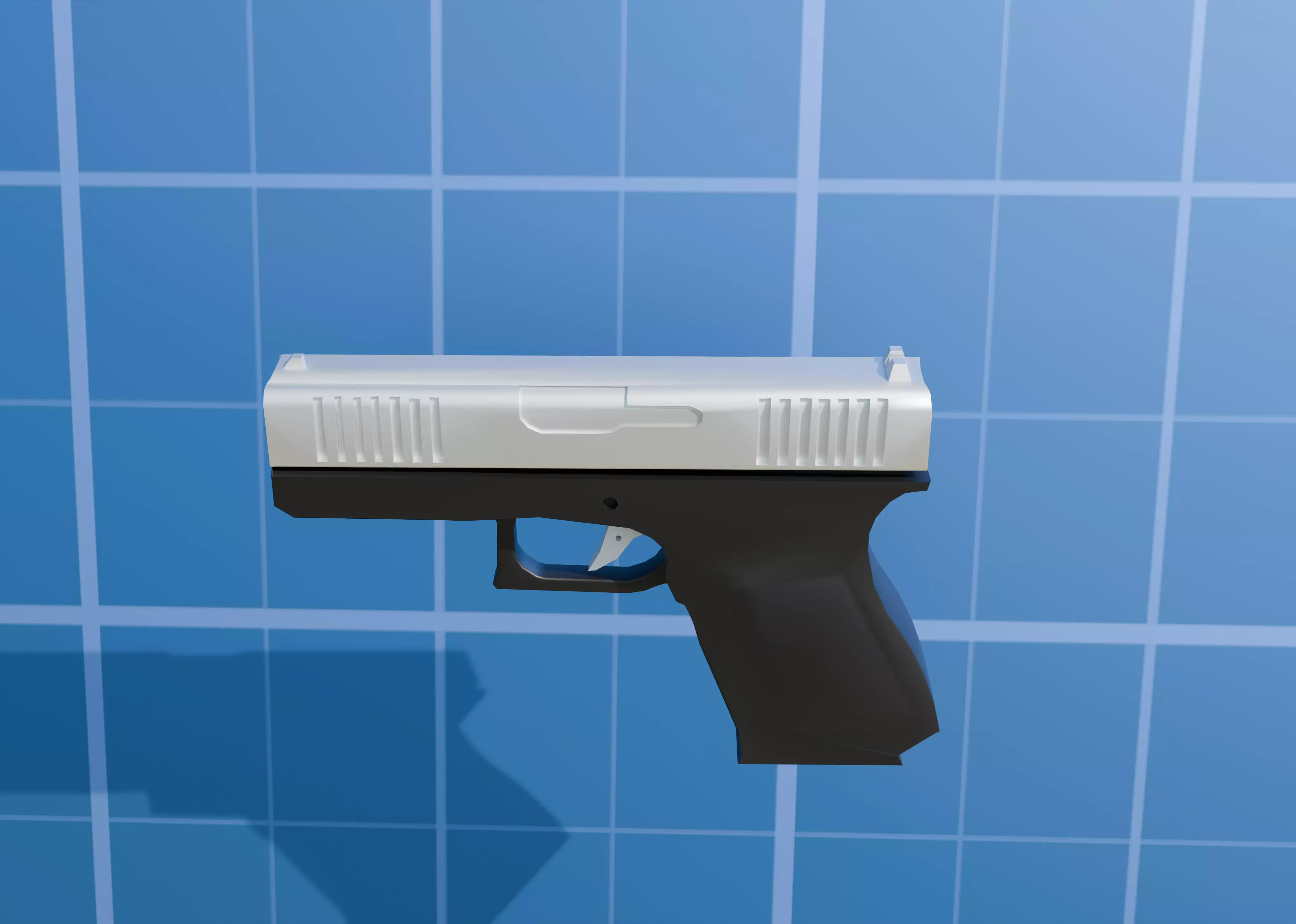 LOW POLY  gun Low-poly 3D model_13