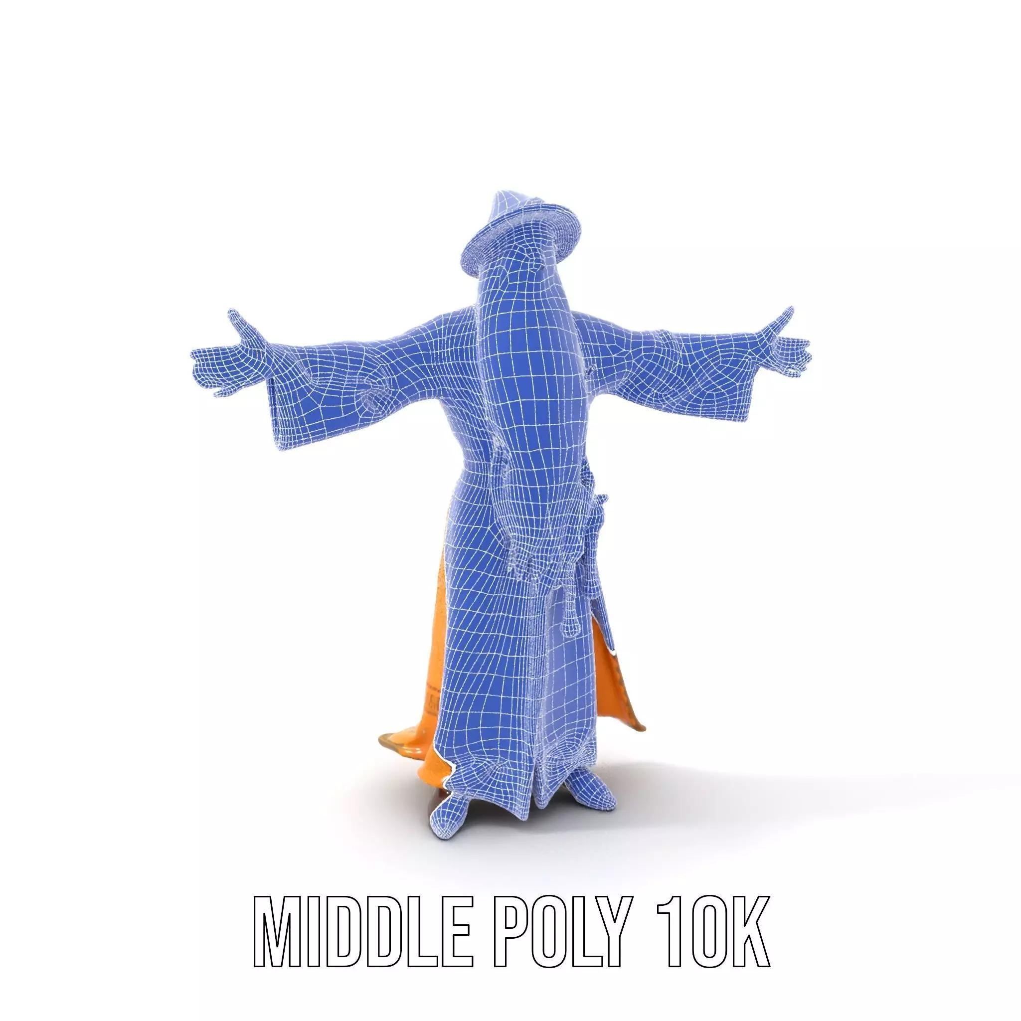 Wizard Character Model Pack with Vibrant Yellow Robe Low-poly 3D model_21