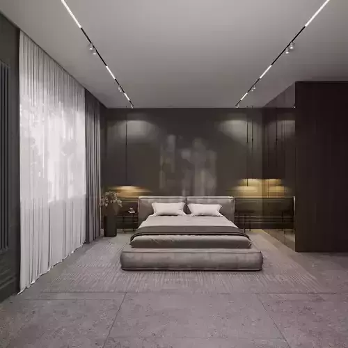 Modern Master Bedroom-Elegant Gray Palette