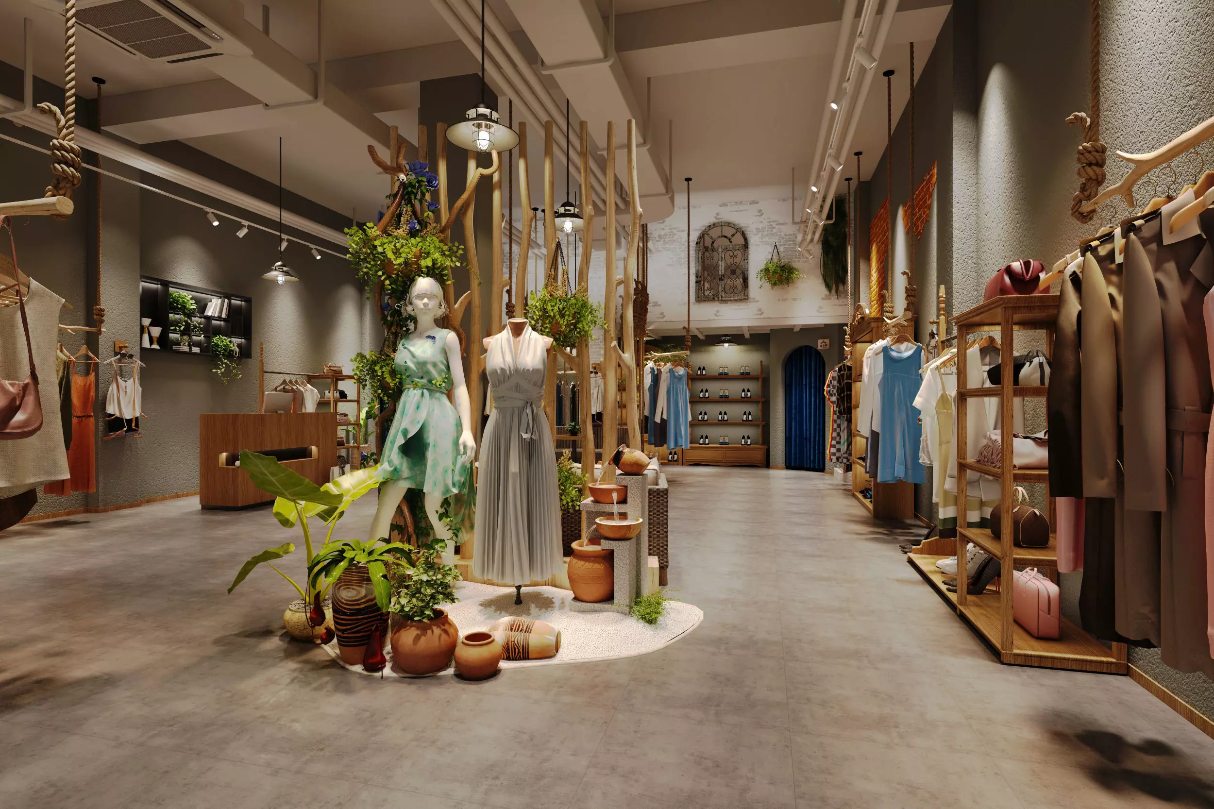 Boutique - Girls and women clothing store 3D model 3D model