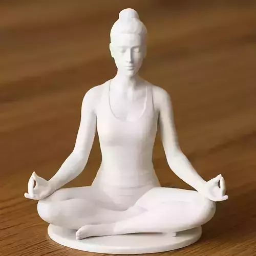 Woman Doing Yoga Lotus pose