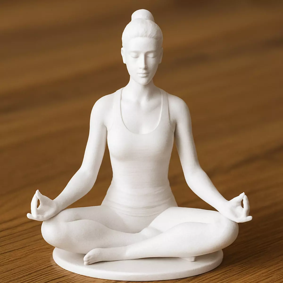 Woman Doing Yoga Lotus pose 3D print model_0