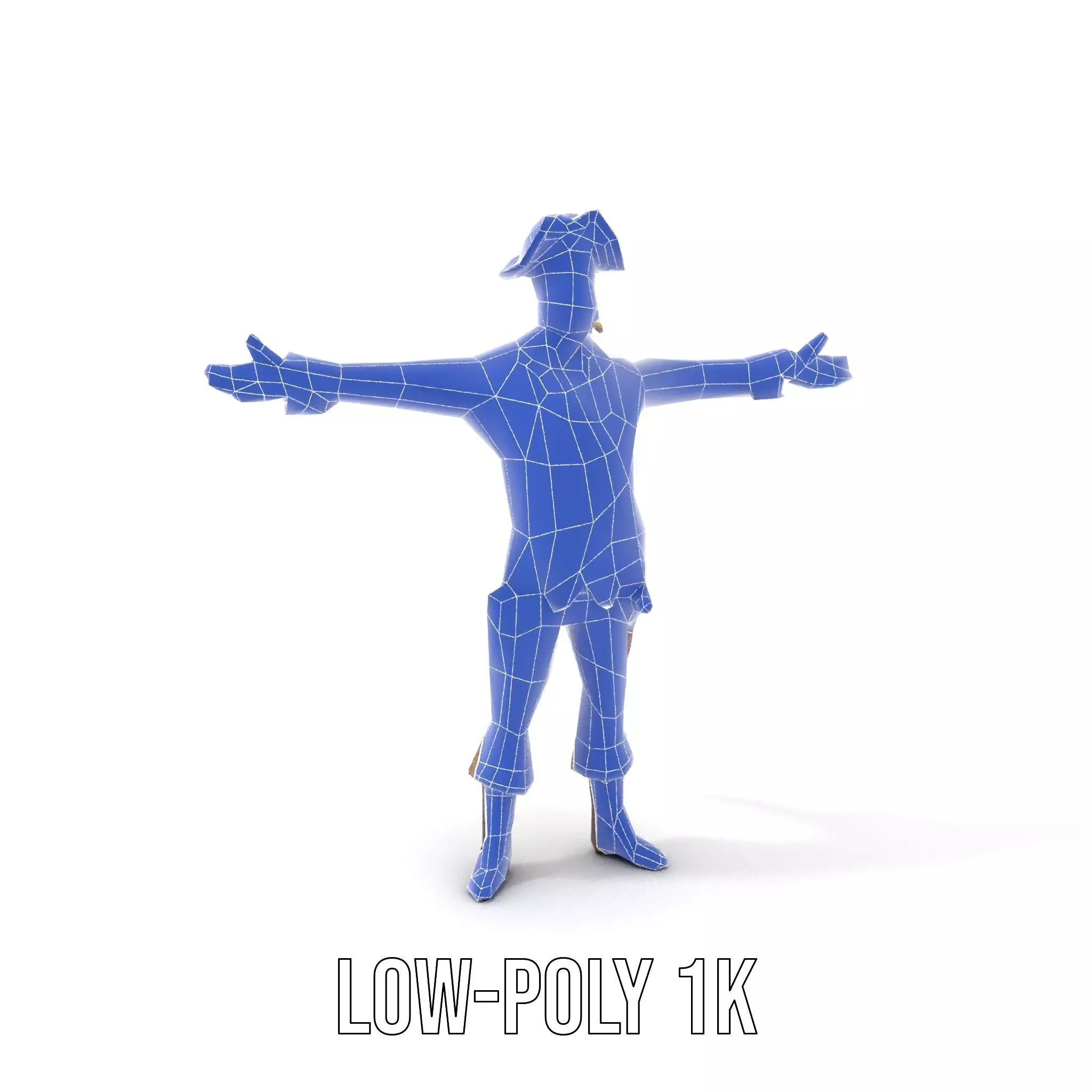 Pirate Character with Parrot Model Pack Low-poly 3D model_28