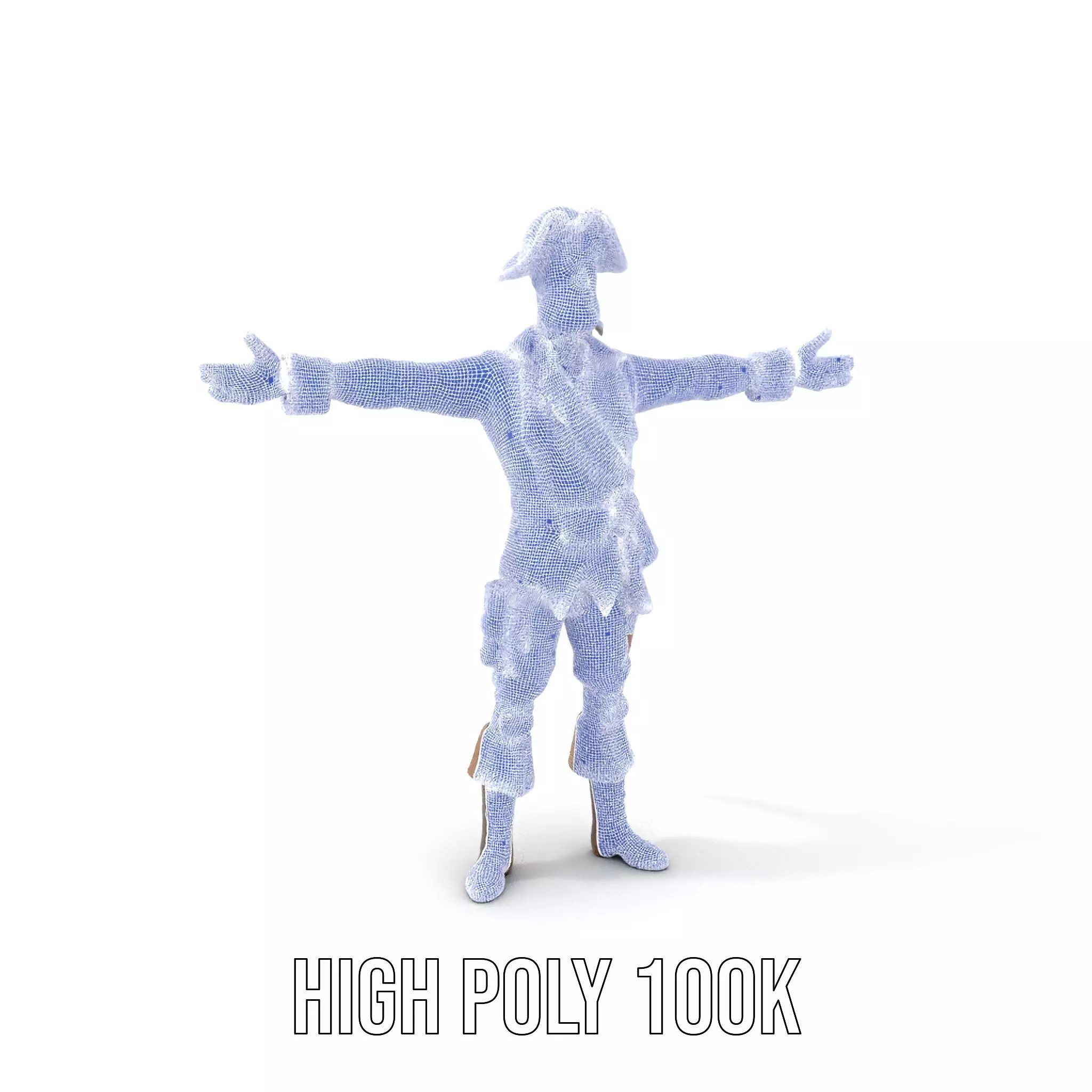 Pirate Character with Parrot Model Pack Low-poly 3D model_5