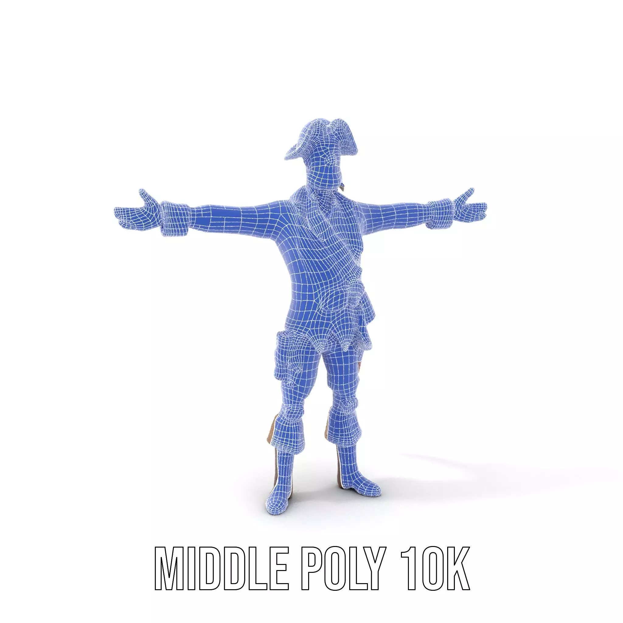 Pirate Character with Parrot Model Pack Low-poly 3D model_16