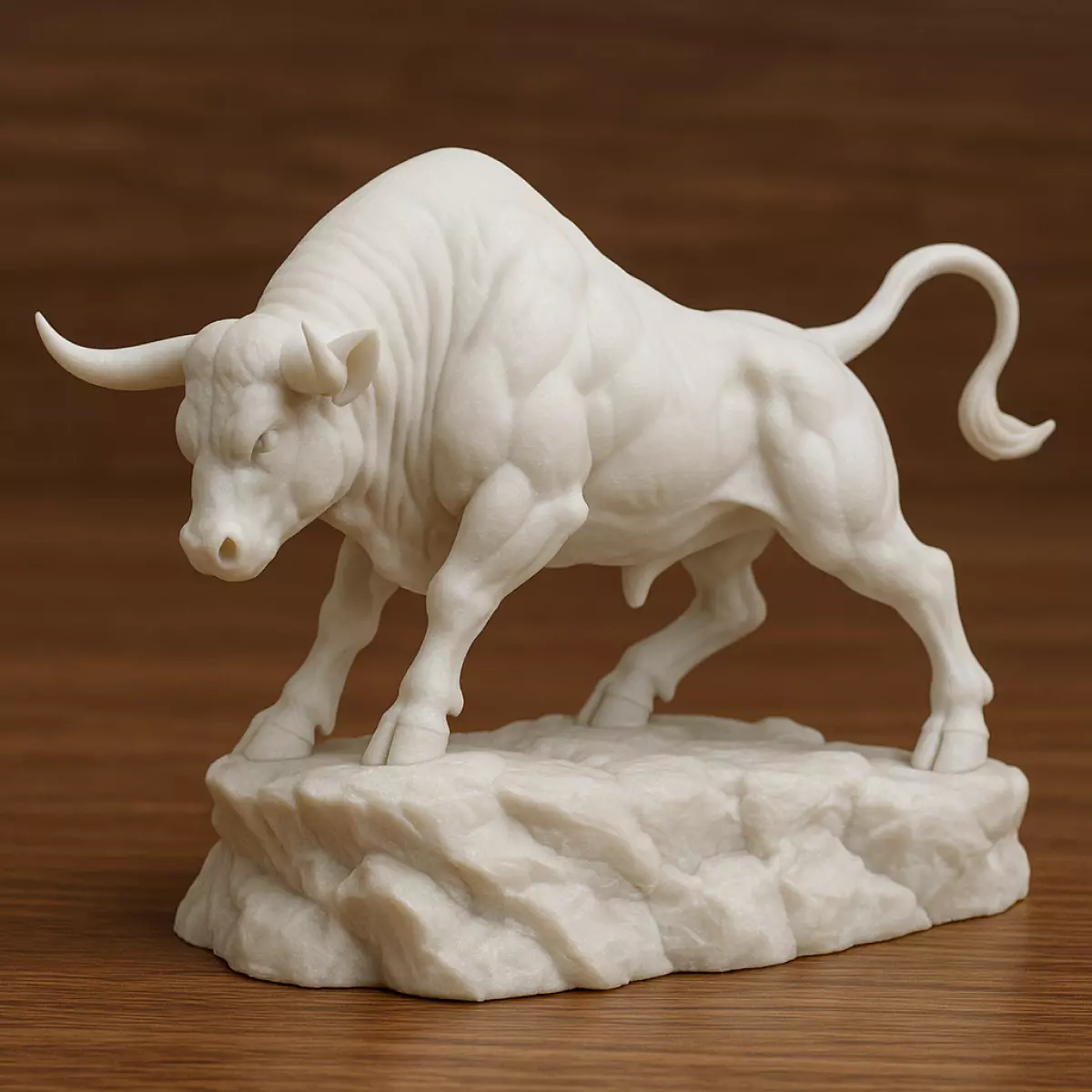 Brave Bull On Rock 3D print model_0