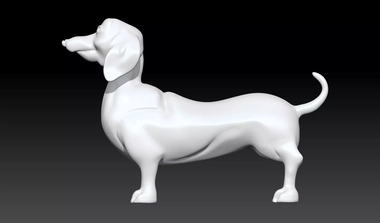 Dachshund Dog STL 3D Model 3D print model_8