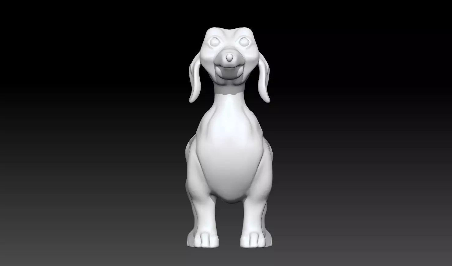 Dachshund Dog STL 3D Model 3D print model_5