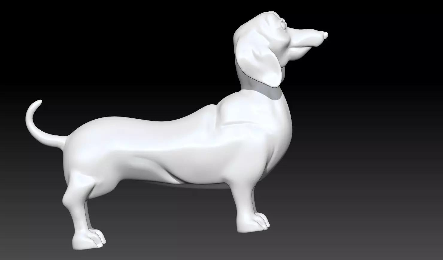 Dachshund Dog STL 3D Model 3D print model_1