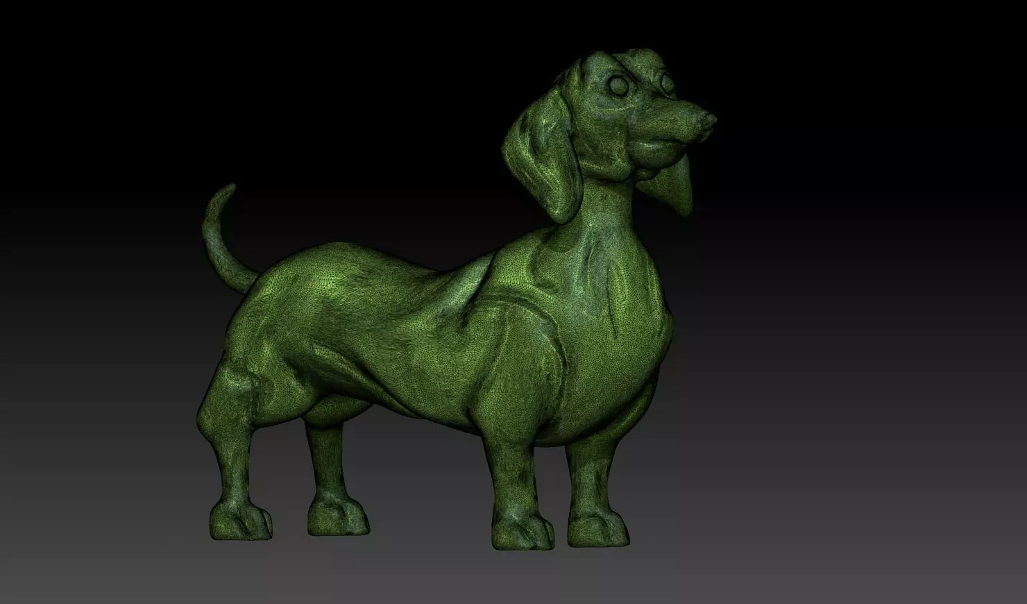 Dachshund Dog STL 3D Model 3D print model_14