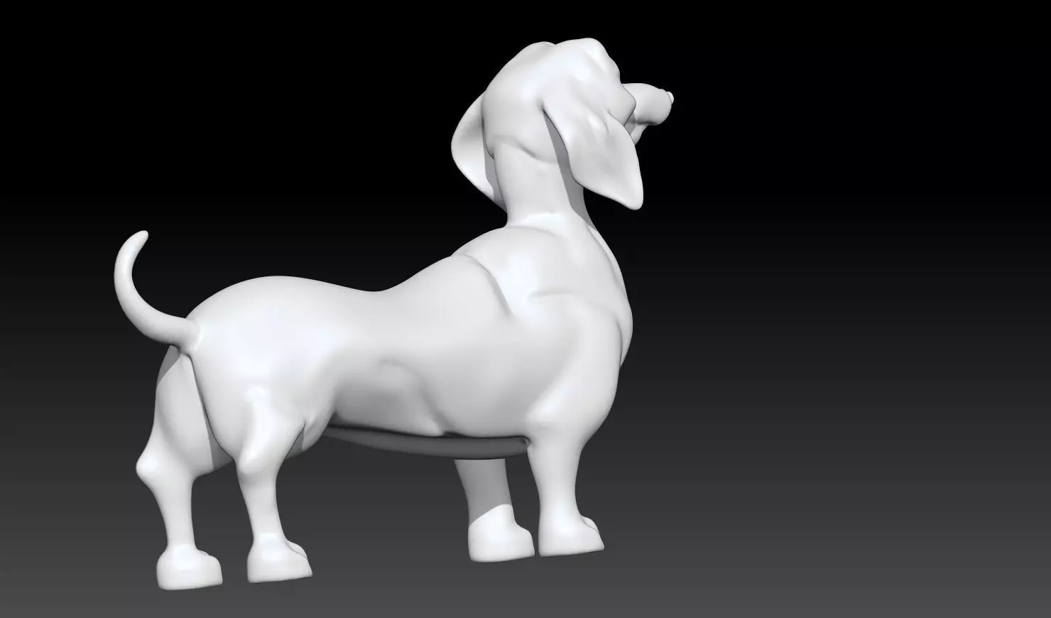 Dachshund Dog STL 3D Model 3D print model_12