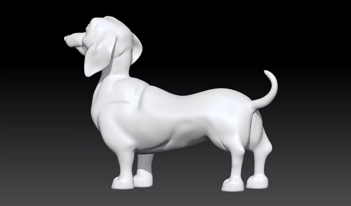 Dachshund Dog STL 3D Model 3D print model_9