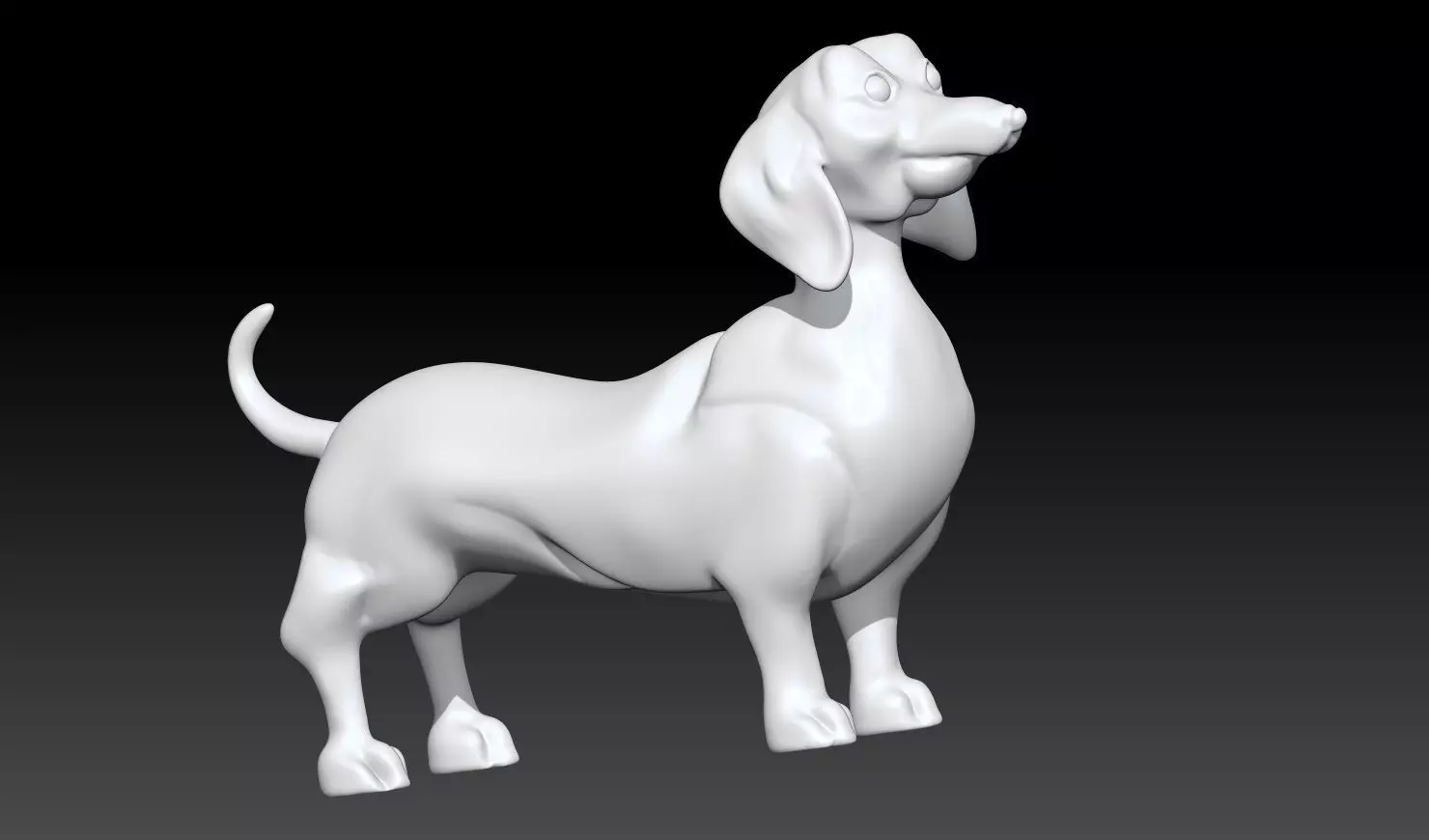 Dachshund Dog STL 3D Model 3D print model_2