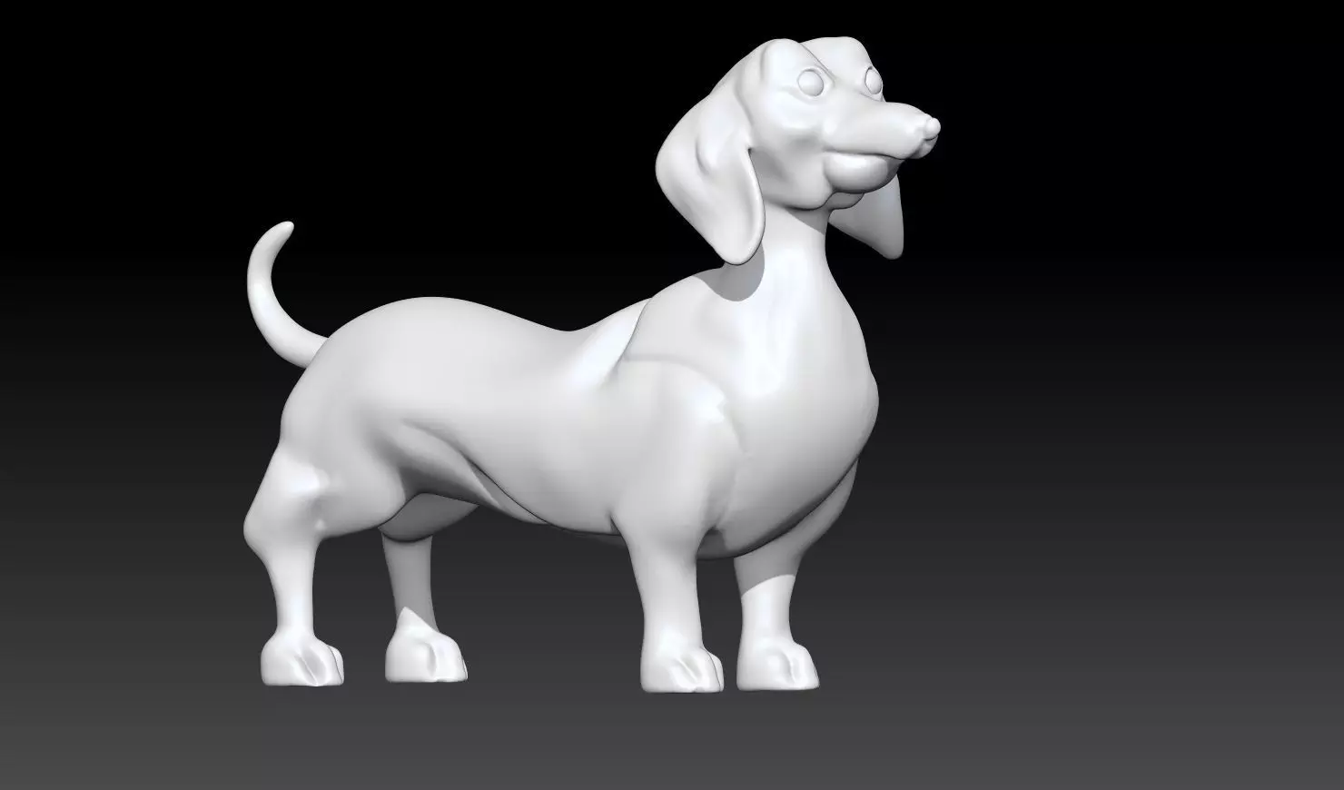 Dachshund Dog STL 3D Model 3D print model_3
