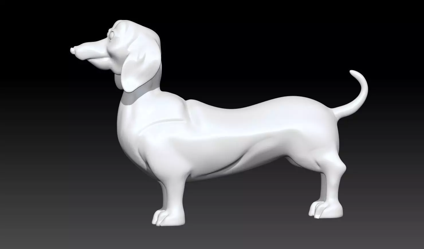 Dachshund Dog STL 3D Model 3D print model_7