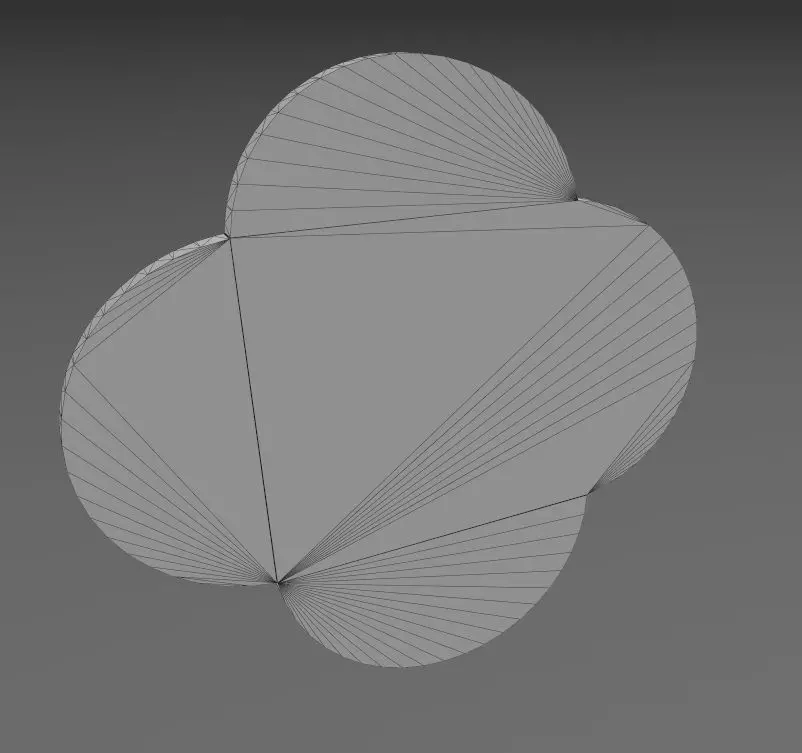 Carved dimples gothic clover rosette applique relief 3D print model_13