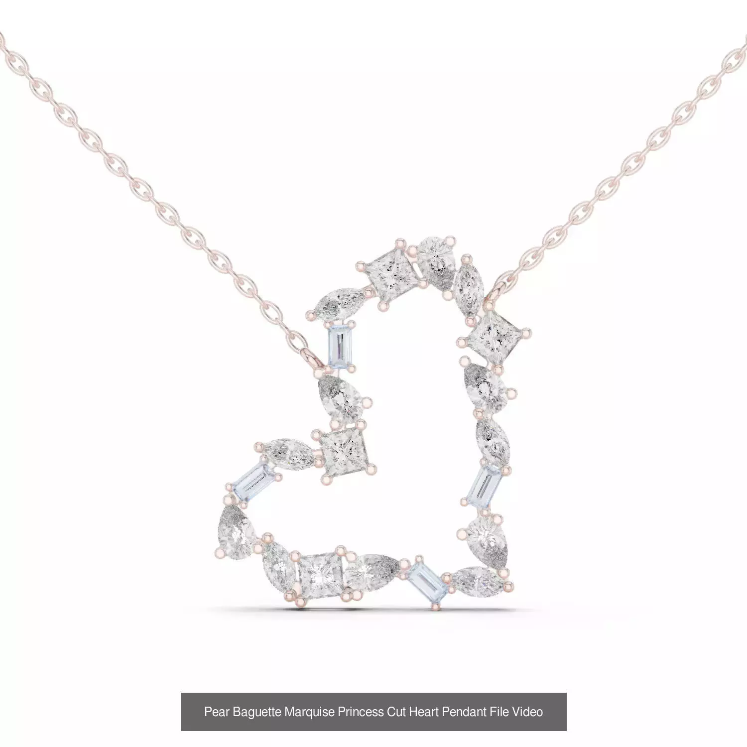 Heart Round Infinity Symbol Pendant Charm 3DM STL Video OBJ FBX 3D Model Collection_16