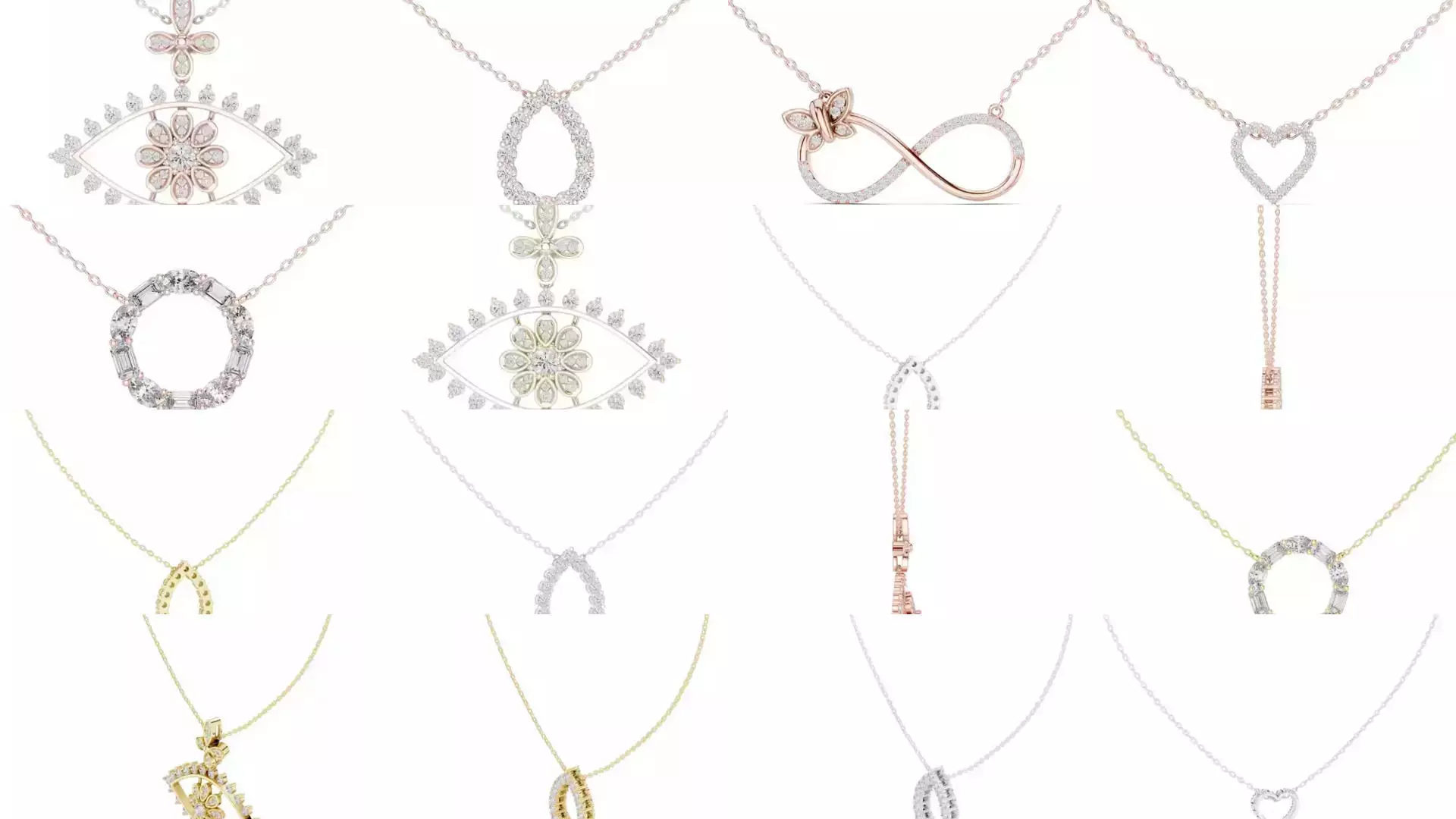 Heart Round Infinity Symbol Pendant Charm 3DM STL Video OBJ FBX 3D Model Collection_1