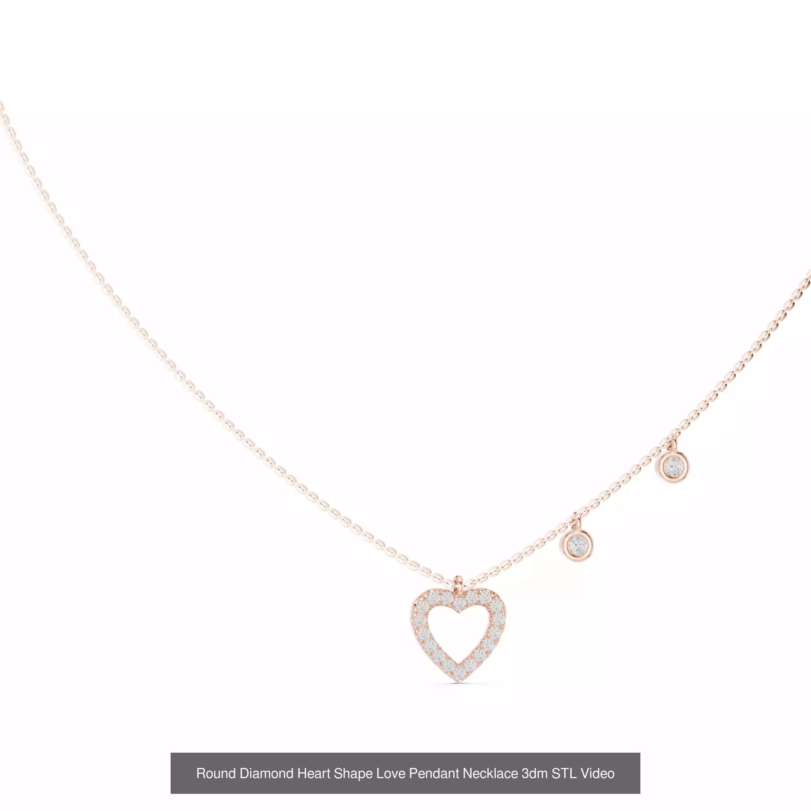 Heart Round Infinity Symbol Pendant Charm 3DM STL Video OBJ FBX 3D Model Collection_3