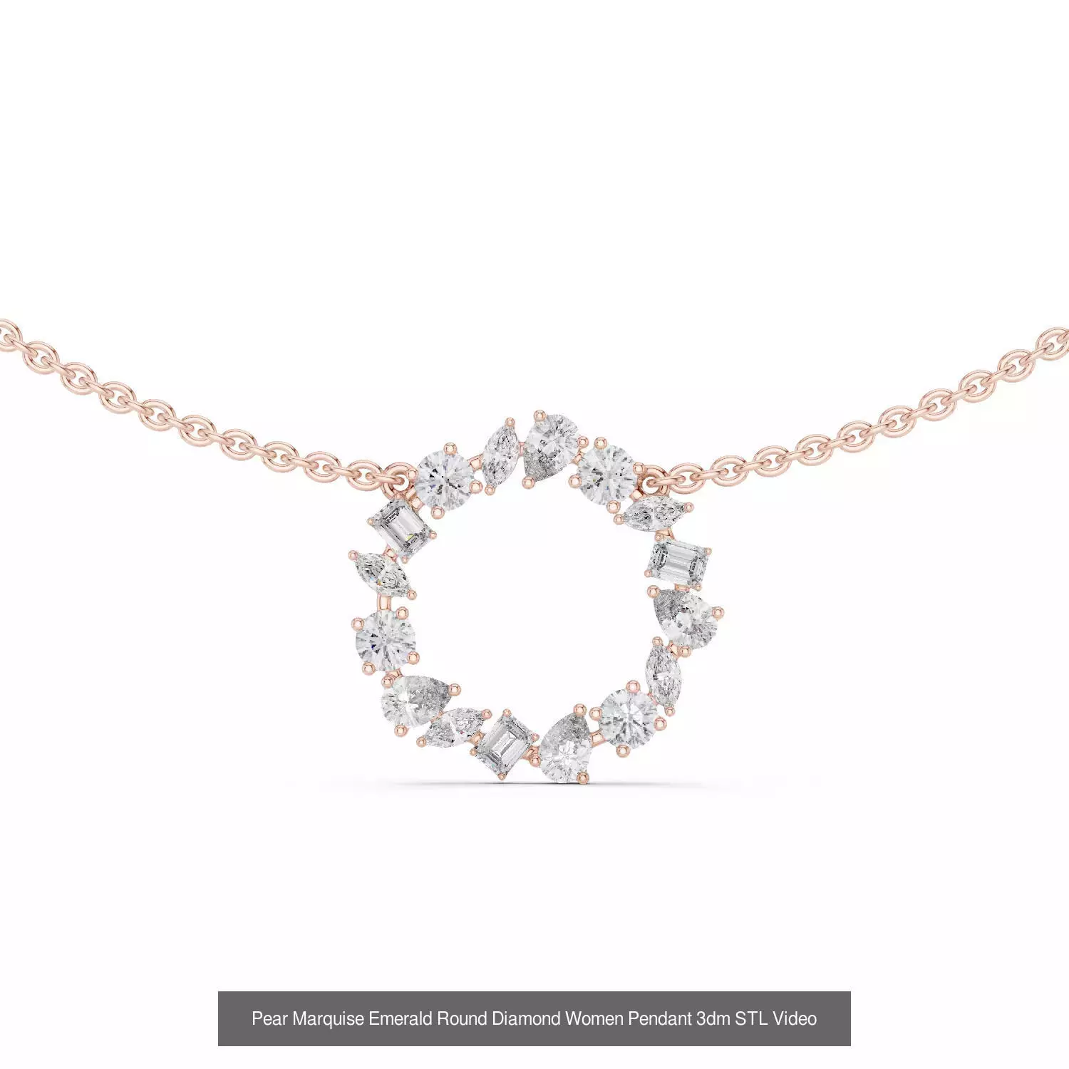 Heart Round Infinity Symbol Pendant Charm 3DM STL Video OBJ FBX 3D Model Collection_5