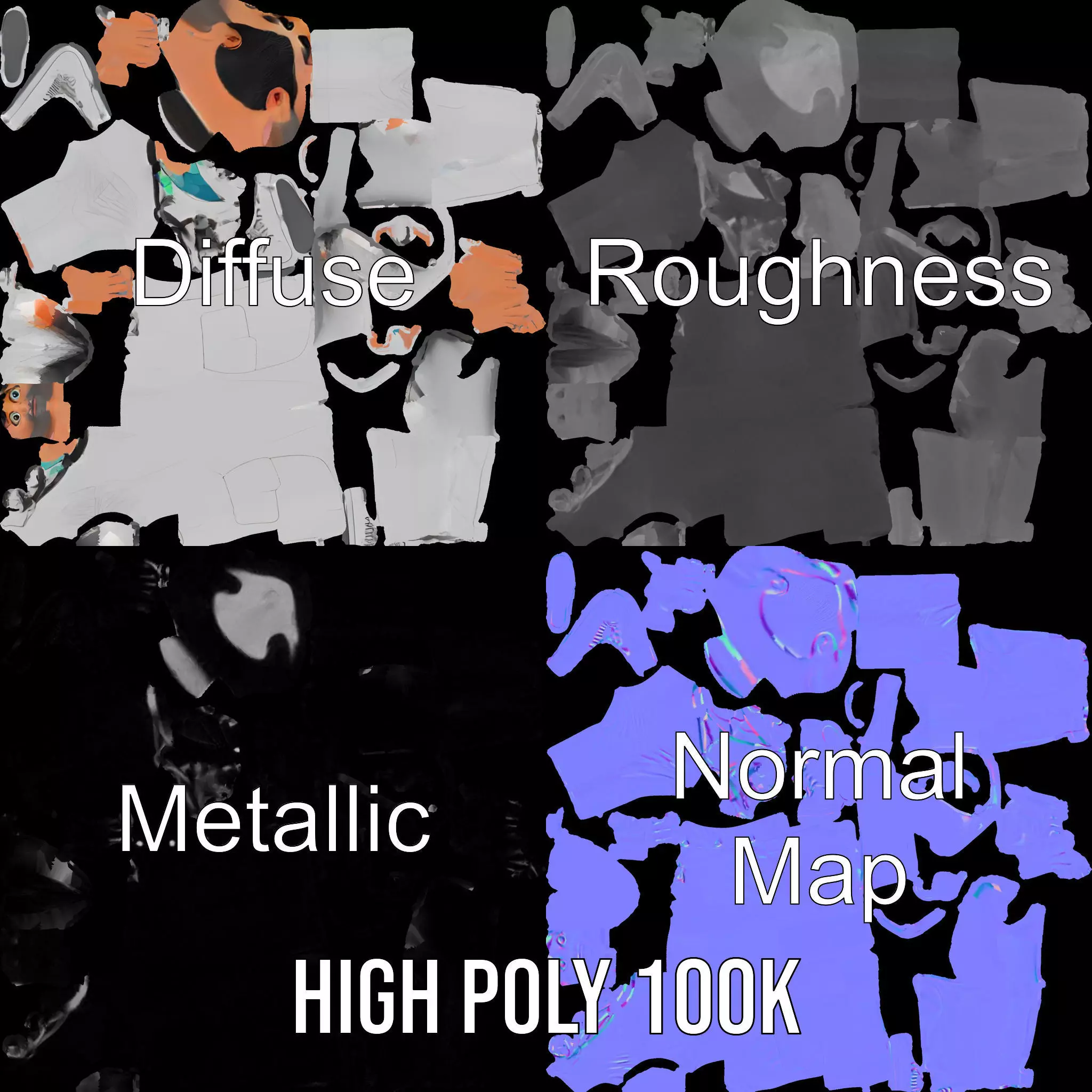 Doctor Character Model Pack with PBR Textures Low-poly 3D model_4