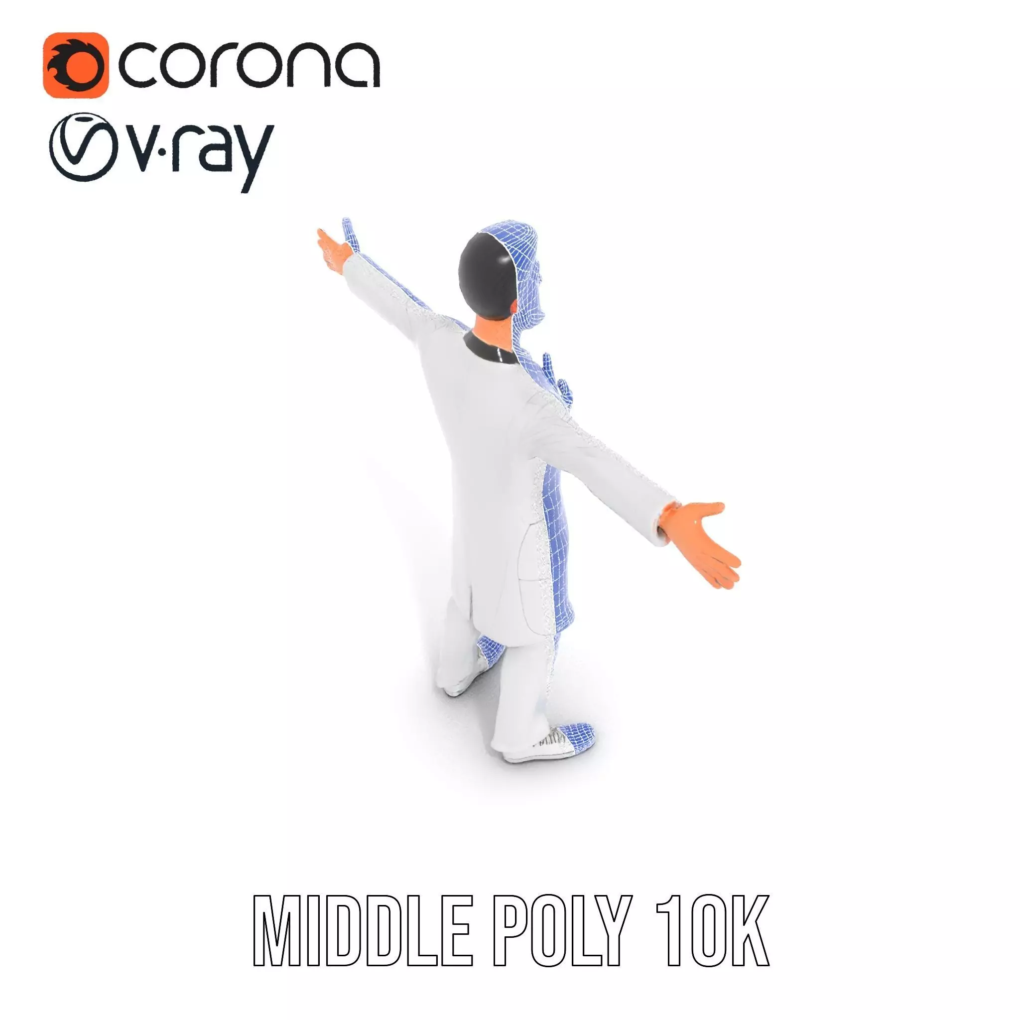 Doctor Character Model Pack with PBR Textures Low-poly 3D model_13