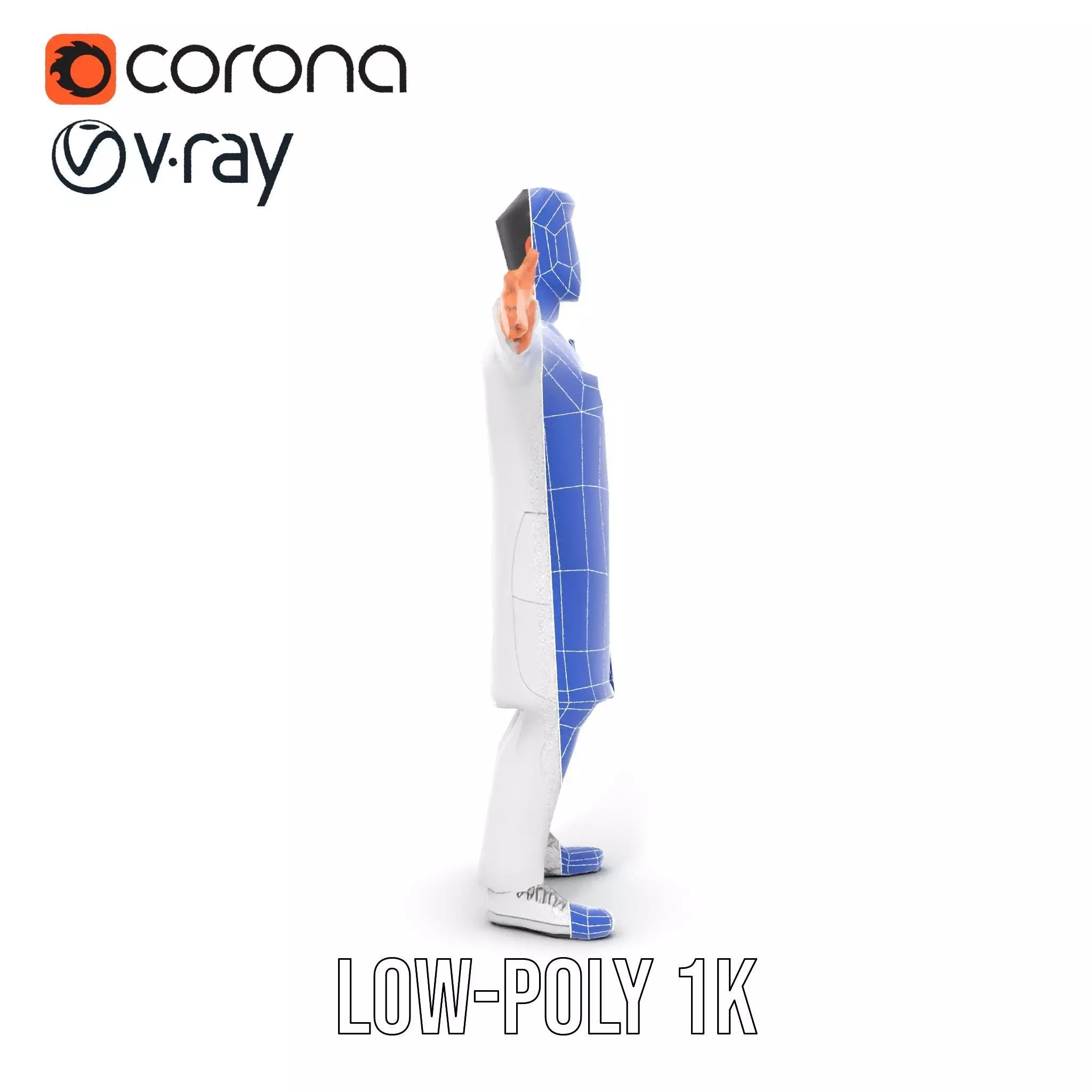 Doctor Character Model Pack with PBR Textures Low-poly 3D model_12