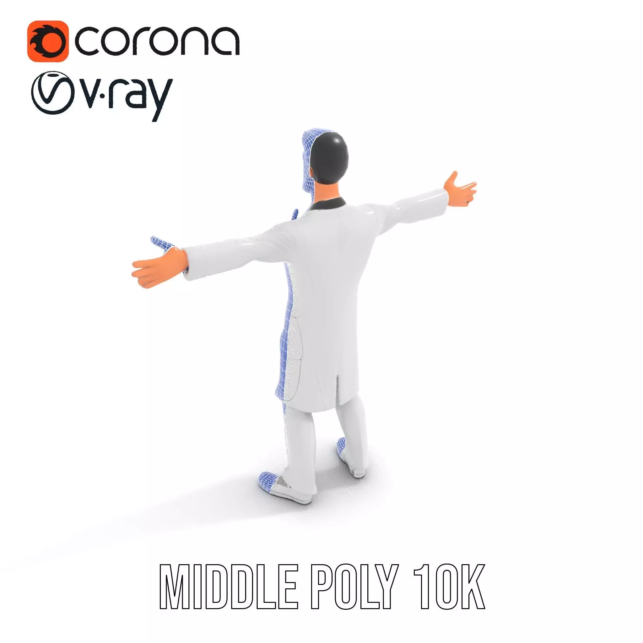 Doctor Character Model Pack with PBR Textures Low-poly 3D model_25